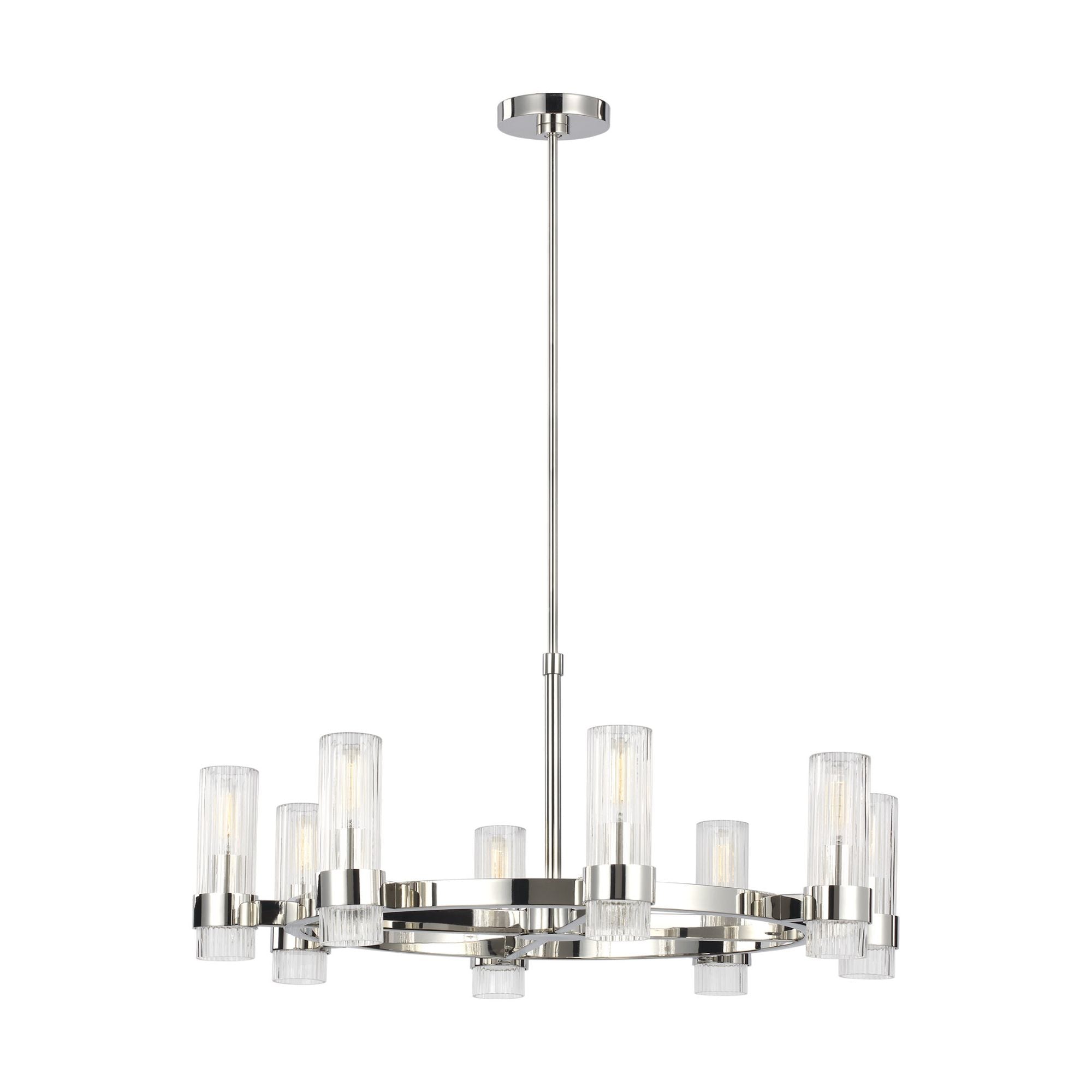 Chapman & Myers Geneva Chandelier in Polished Nickel