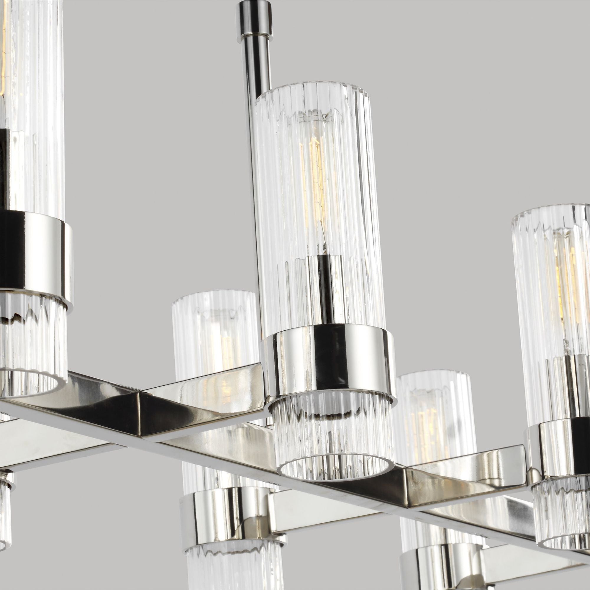 Chapman & Myers Geneva Linear Chandelier in Polished Nickel