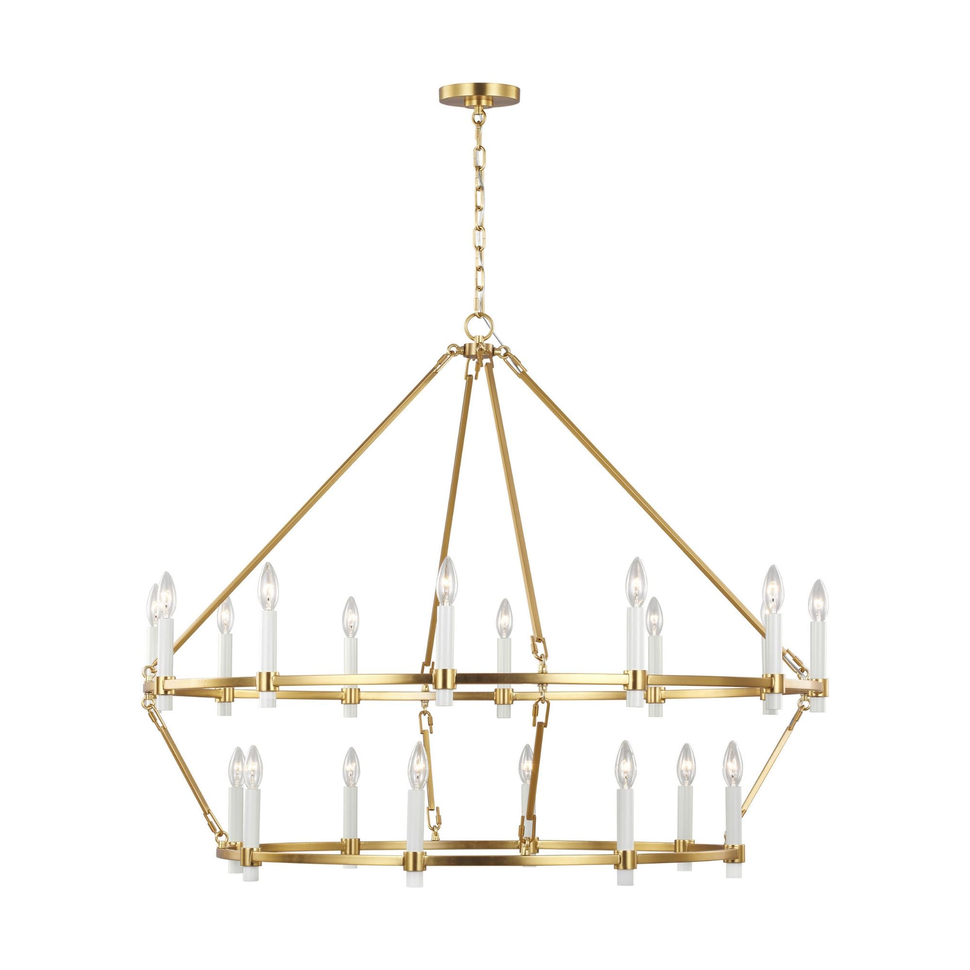 Chapman & Myers Marston 2 Tier Large Chandelier in Burnished Brass