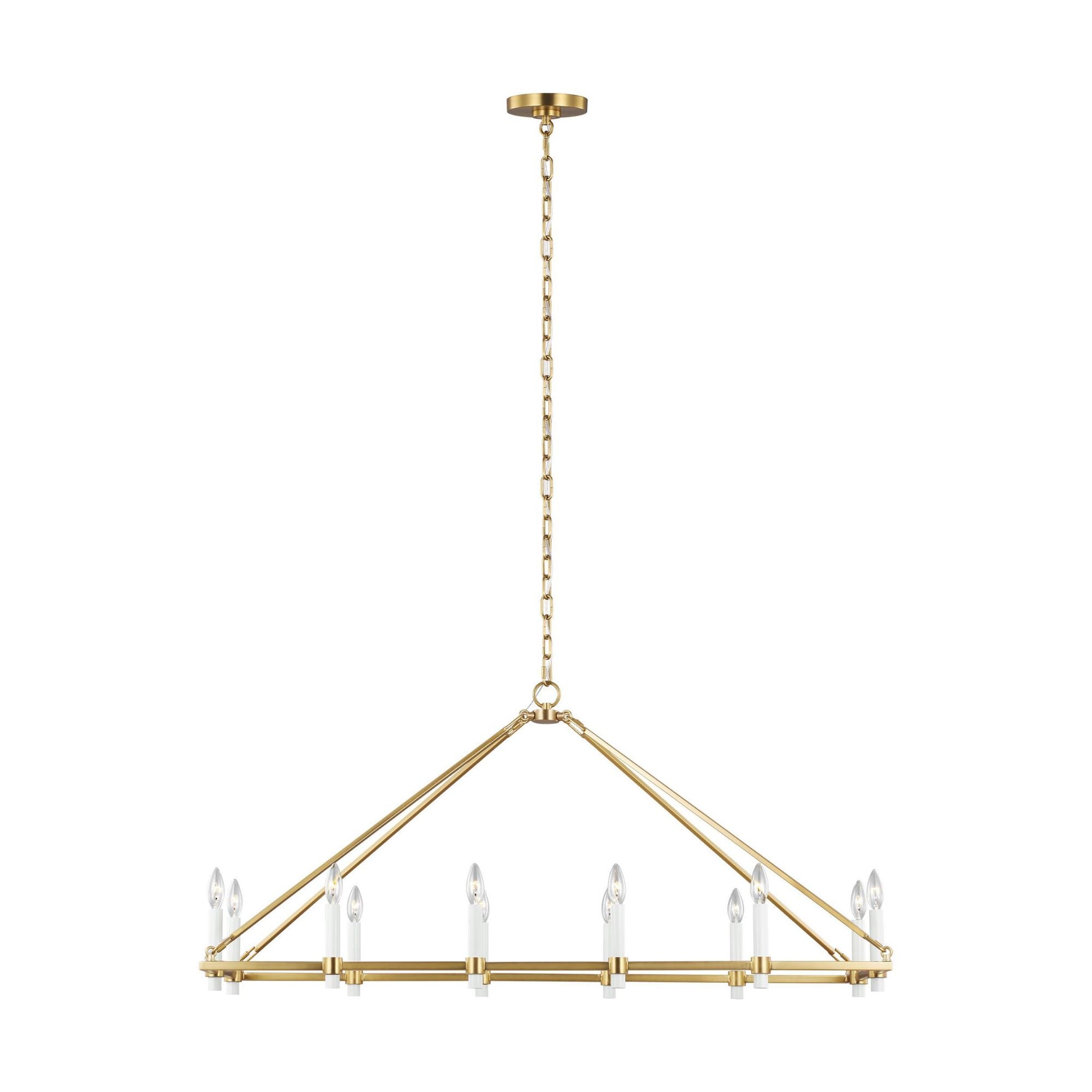Chapman & Myers Marston Linear Chandelier in Burnished Brass