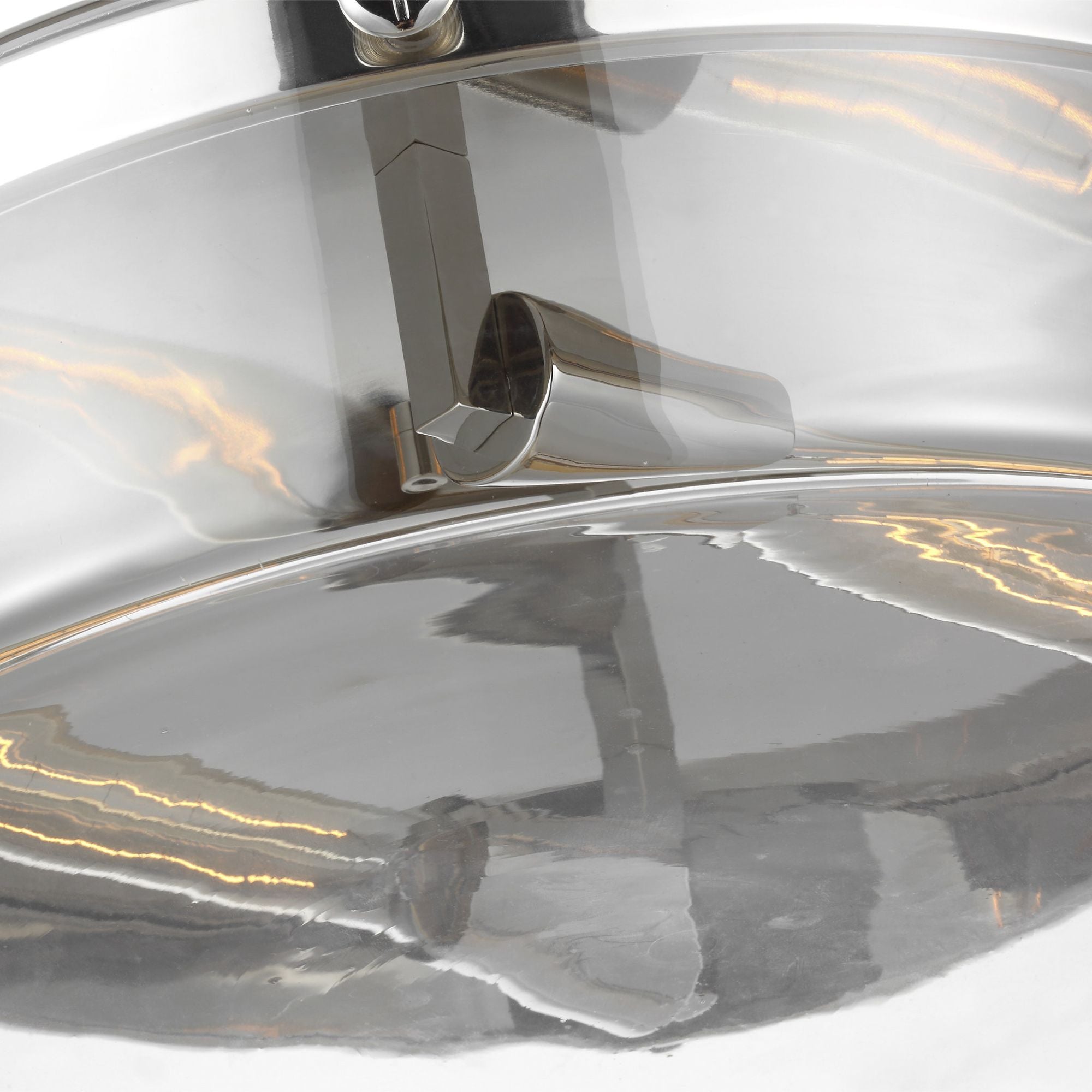 Chapman & Myers Garrett Large Flush Mount in Polished Nickel