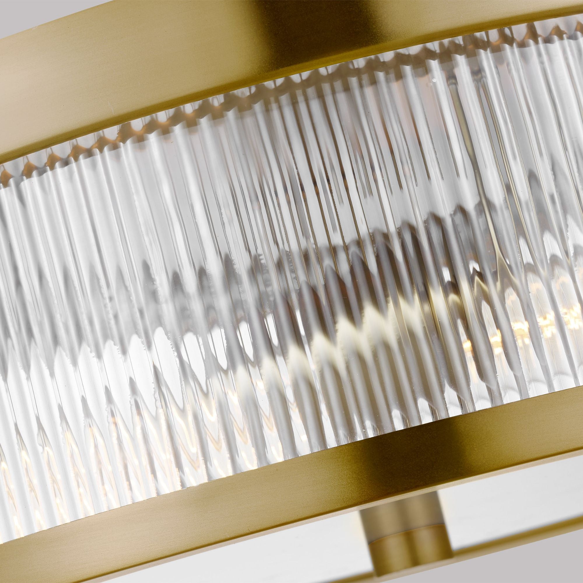 Chapman & Myers Geneva Flush Mount in Burnished Brass