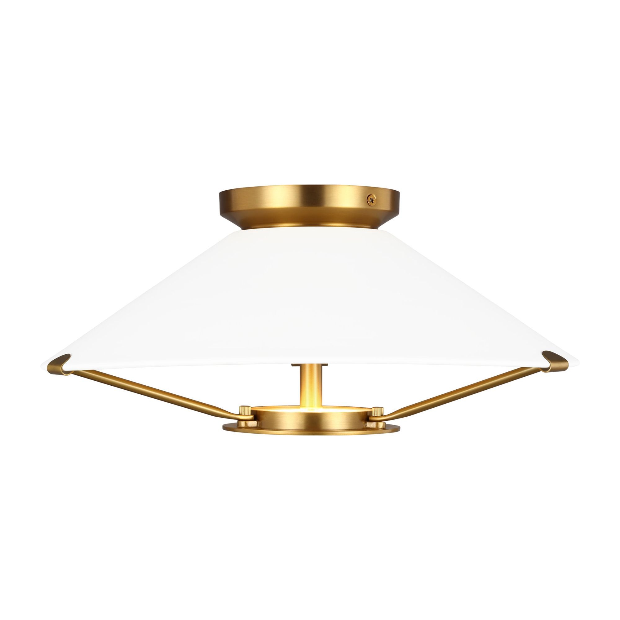 Chapman & Myers Ultra-Light Flush Mount in Burnished Brass