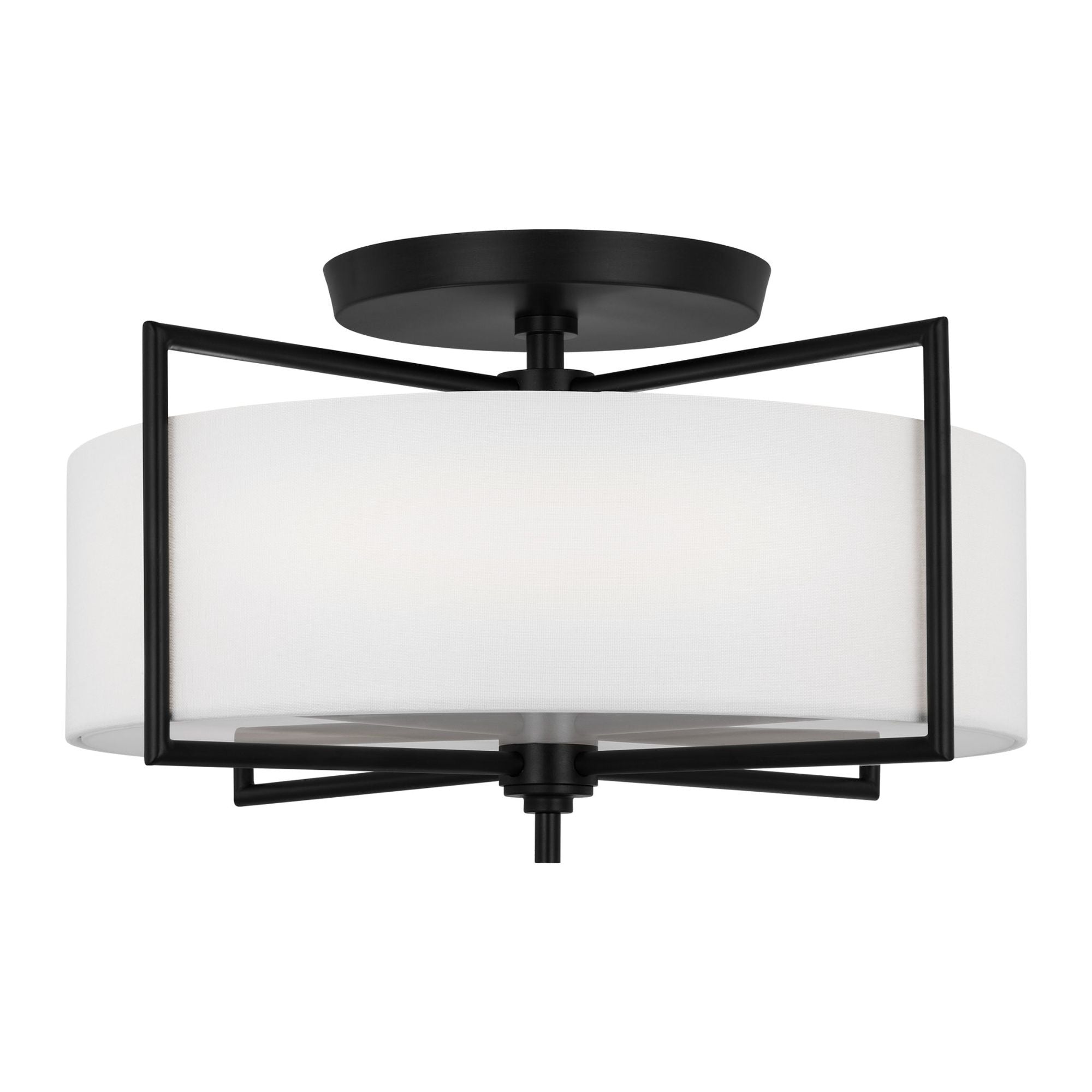 Chapman & Myers Perno Large Semi-Flush Mount in Aged Iron