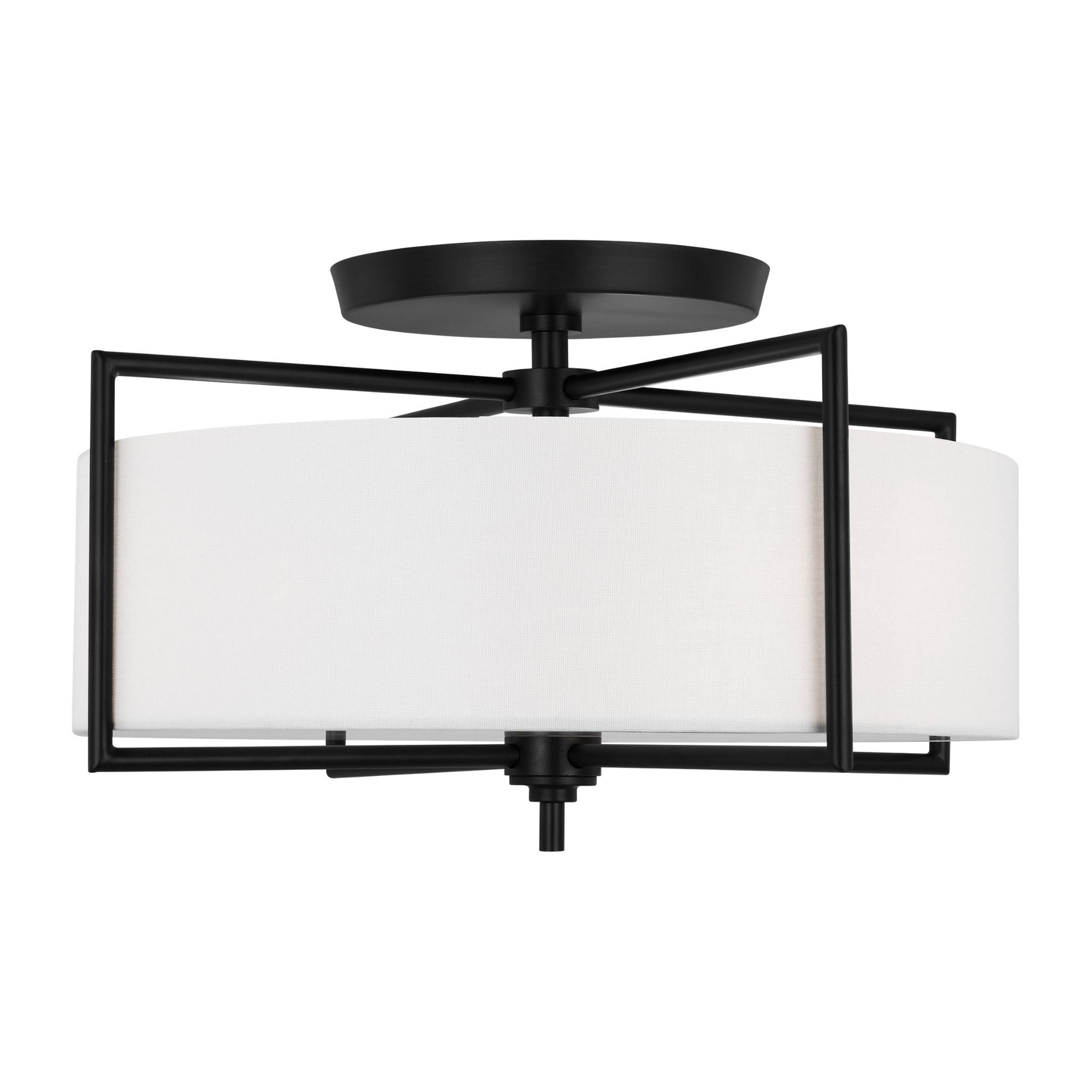 Chapman & Myers Perno Large Semi-Flush Mount in Aged Iron