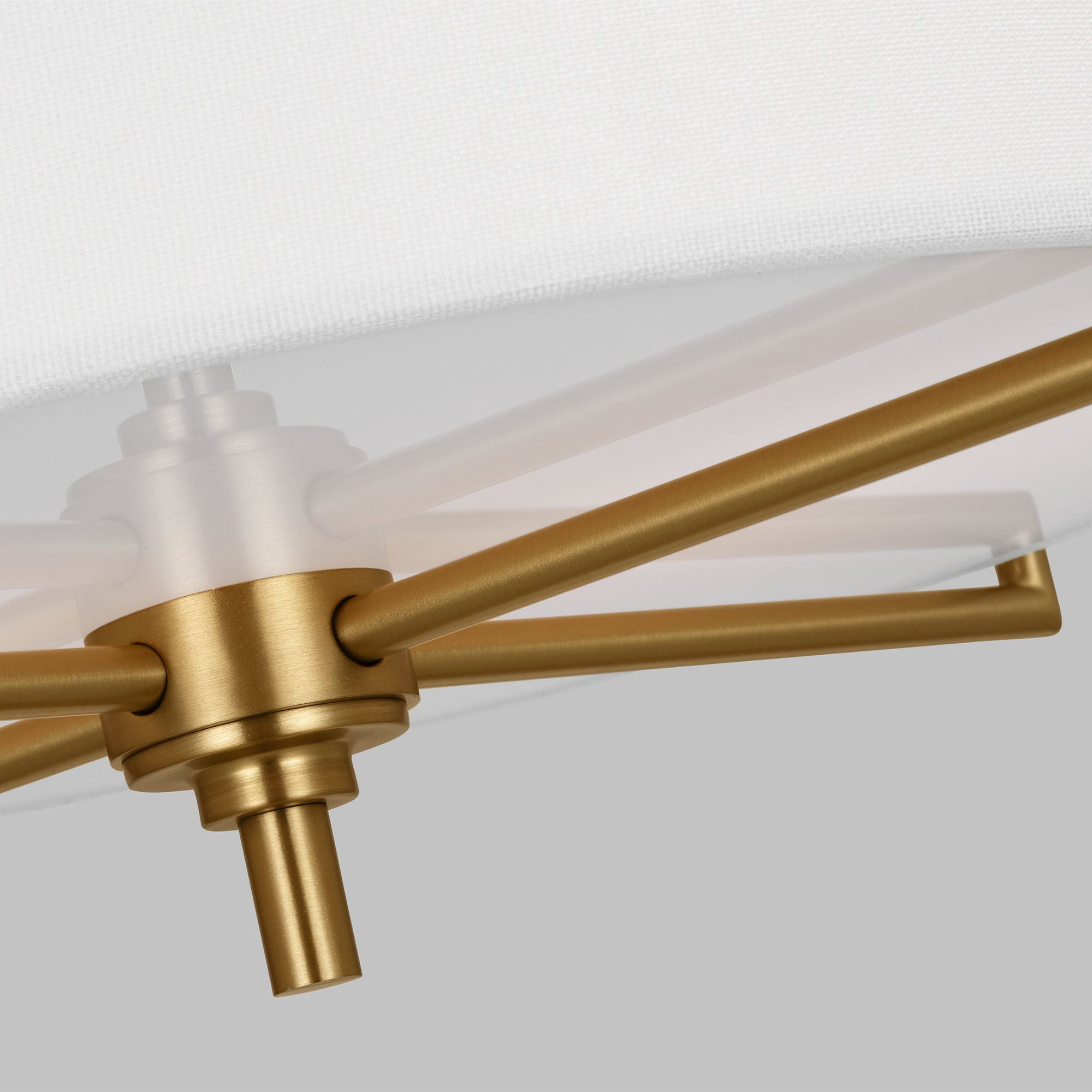 Chapman & Myers Perno Medium Semi-Flush Mount in Burnished Brass