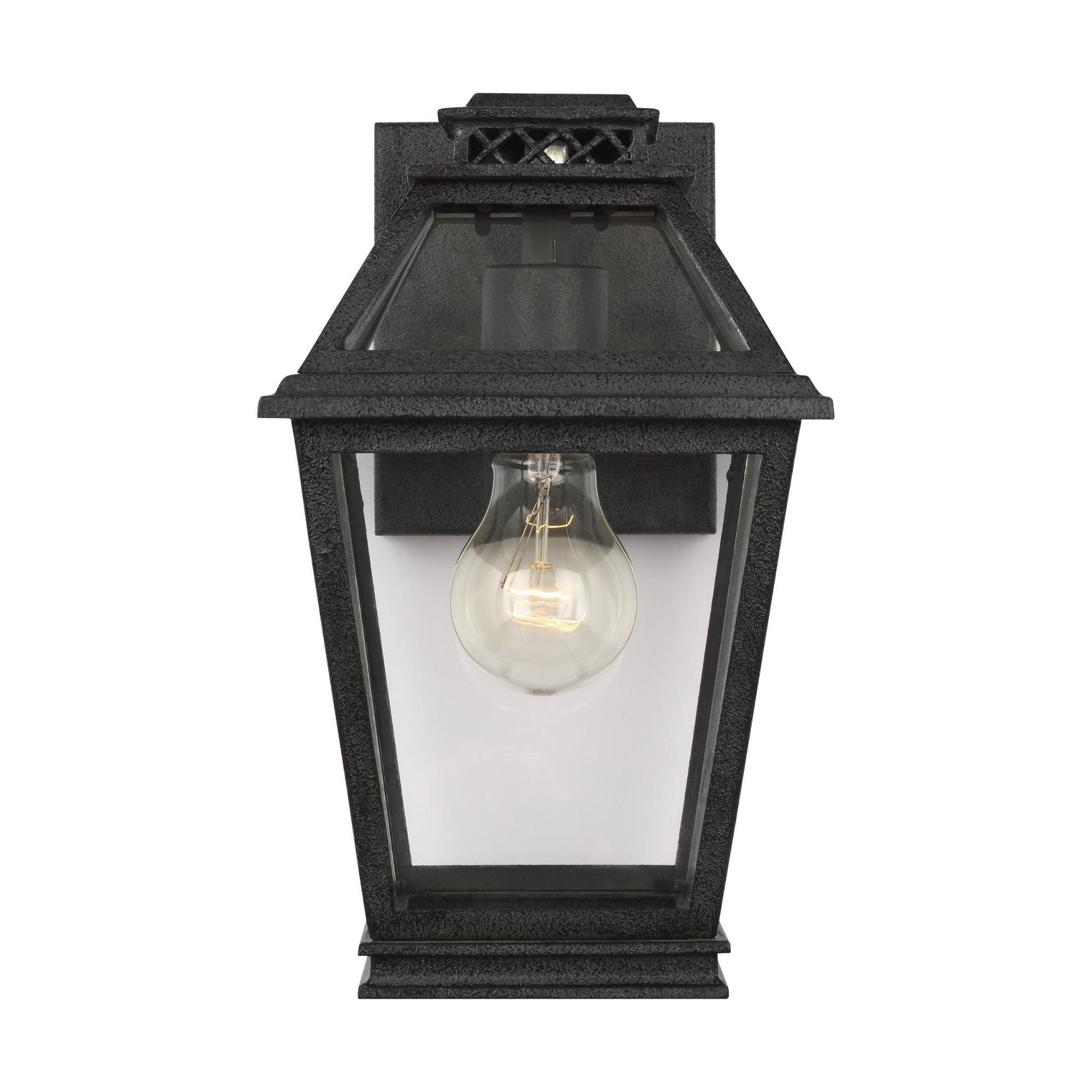 Chapman & Myers Falmouth Extra Small Outdoor Wall Lantern in Dark Weathered Zinc
