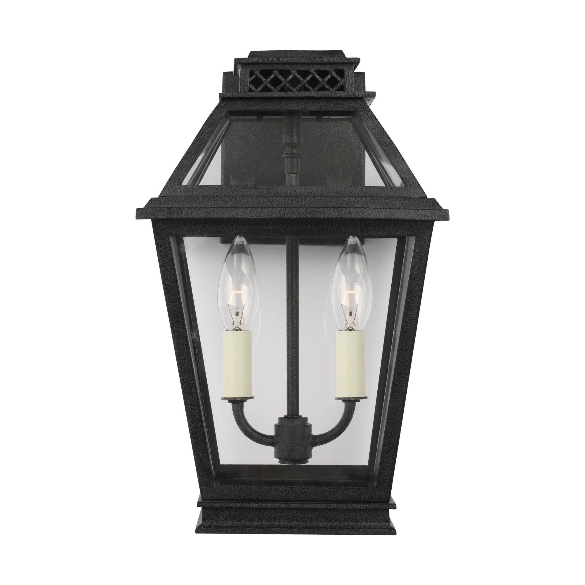 Chapman & Myers Falmouth Small Outdoor Wall Lantern in Dark Weathered Zinc