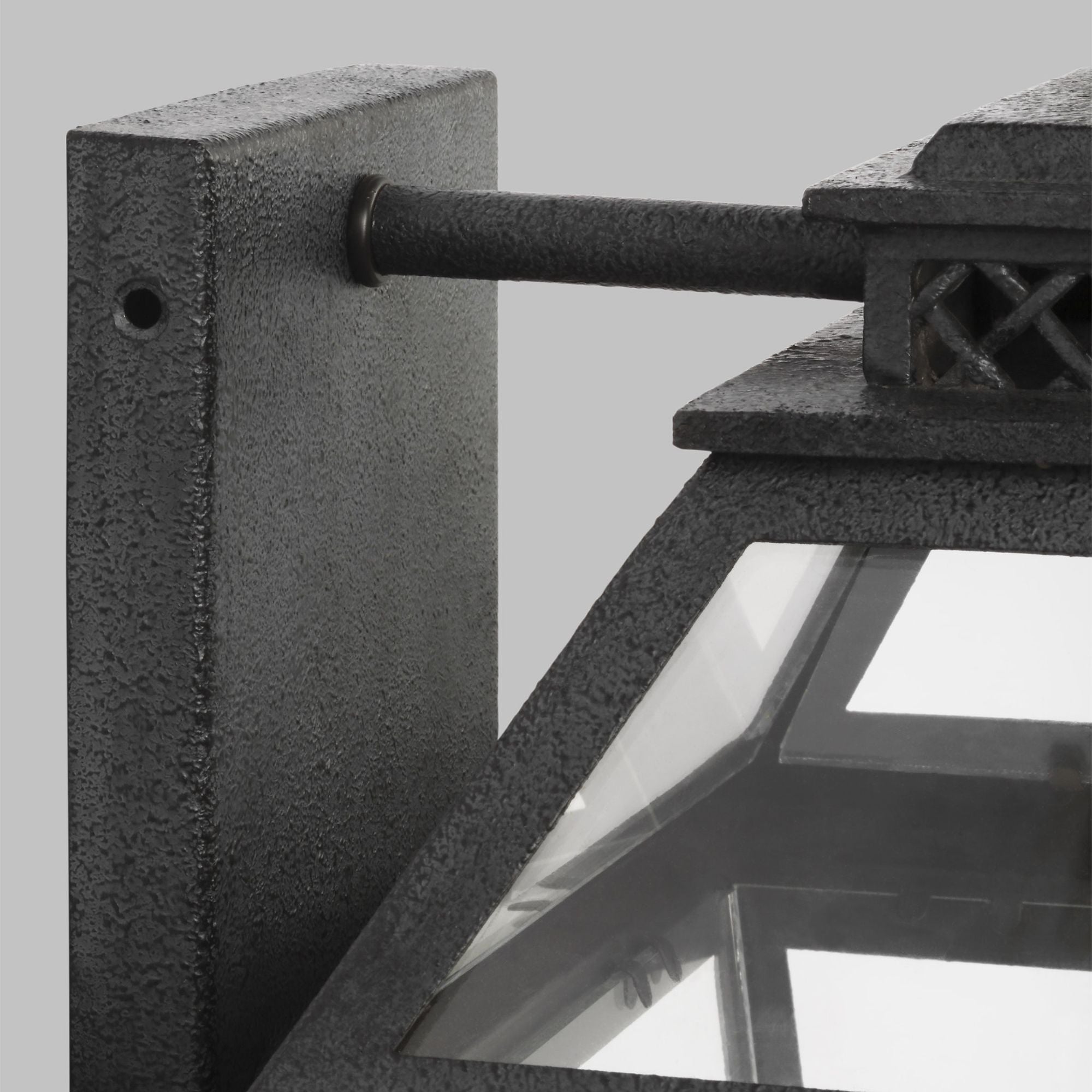 Chapman & Myers Falmouth Medium Outdoor Wall Lantern in Dark Weathered Zinc