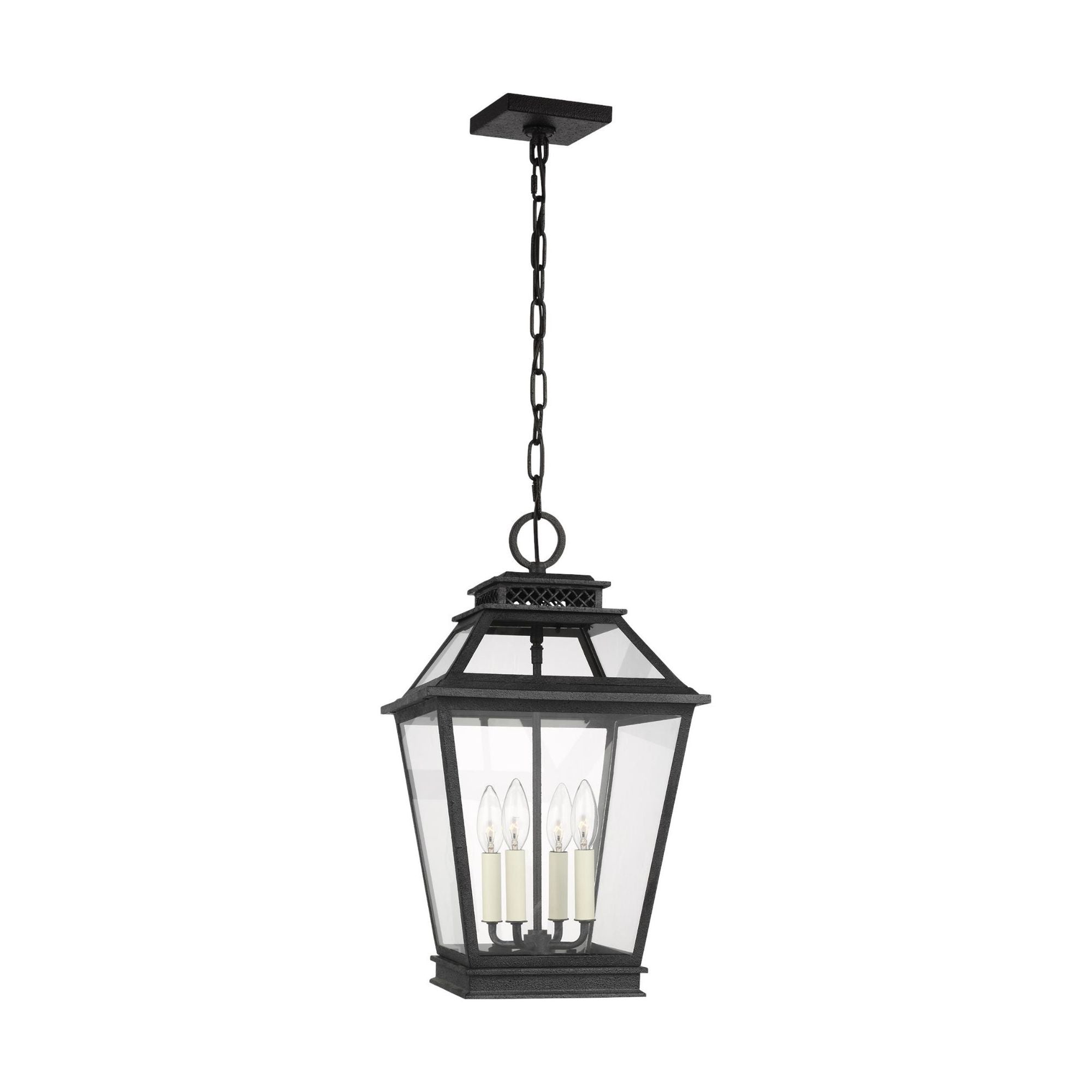 Chapman & Myers Falmouth Hanging Lantern in Dark Weathered Zinc