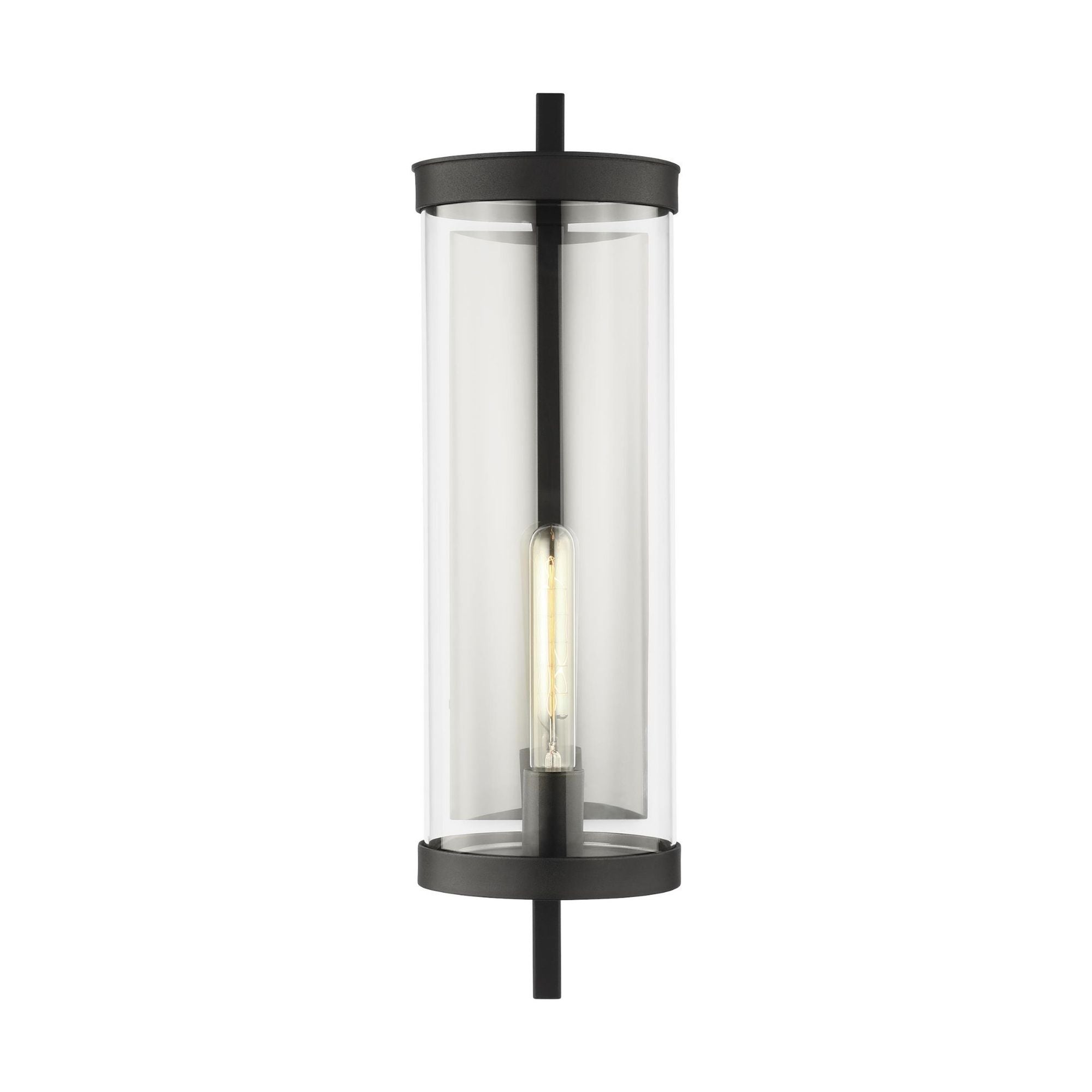 Chapman & Myers Eastham Large Wall Lantern in Textured Black
