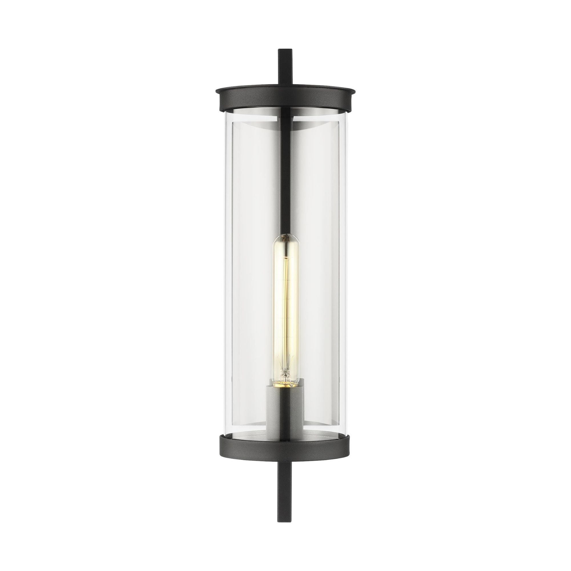Chapman & Myers Eastham Medium Wall Lantern in Textured Black