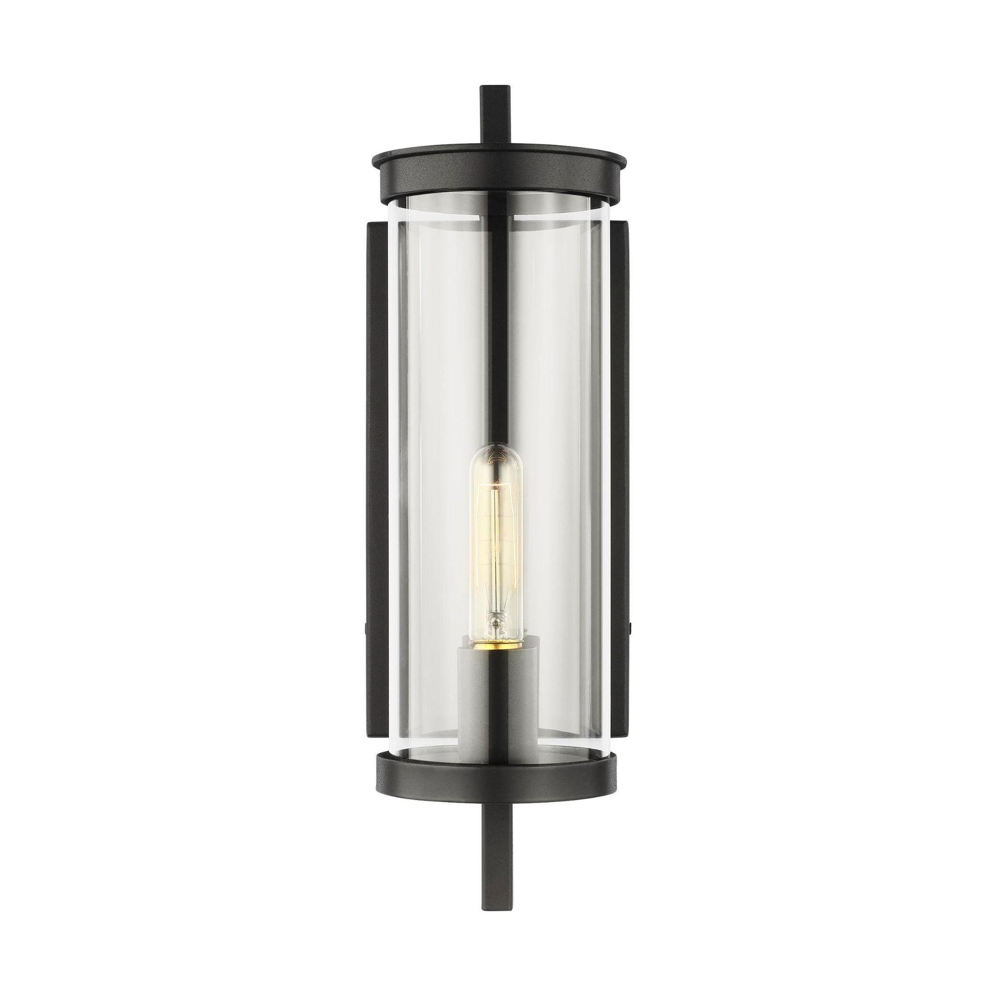 Chapman & Myers Eastham Small Wall Lantern in Textured Black