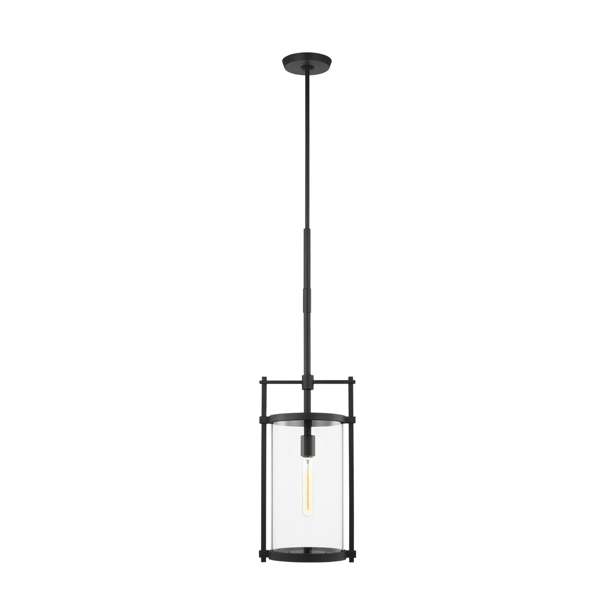 Chapman & Myers Eastham Outdoor Pendant in Textured Black