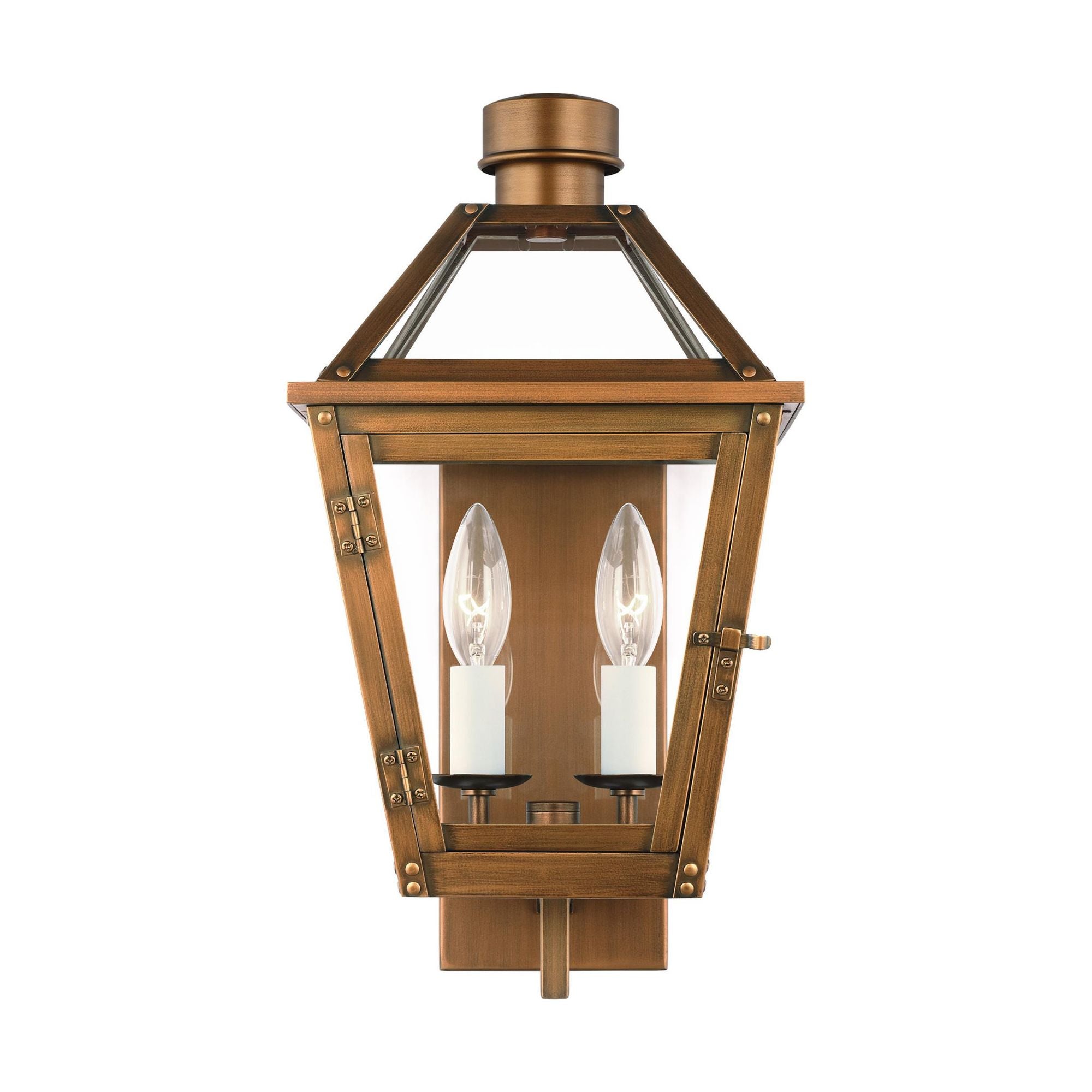 Chapman & Myers Hyannis Small Wall Lantern in Natural Copper