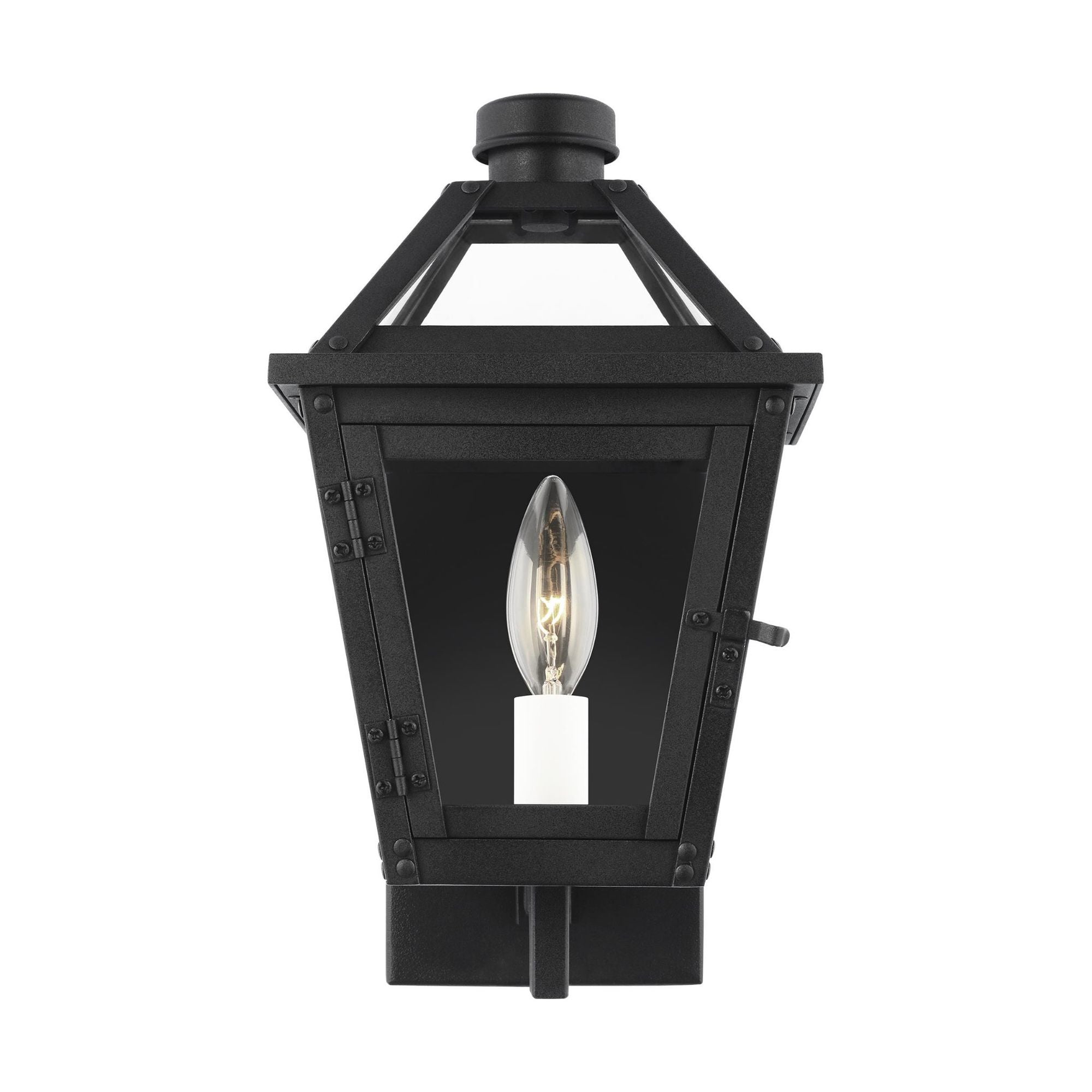 Chapman & Myers Hyannis Extra Small Wall Lantern in Textured Black