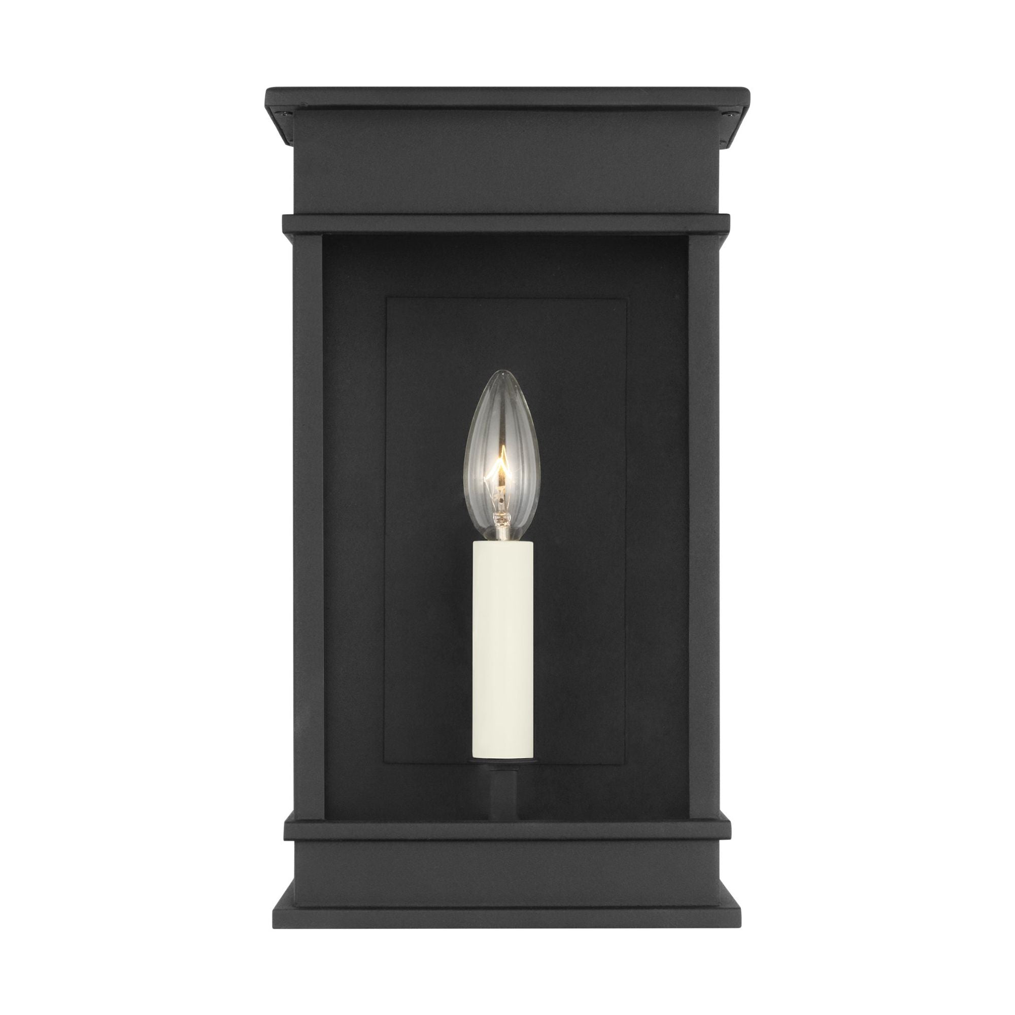 Chapman & Myers Cupertino Small Wall Lantern in Textured Black