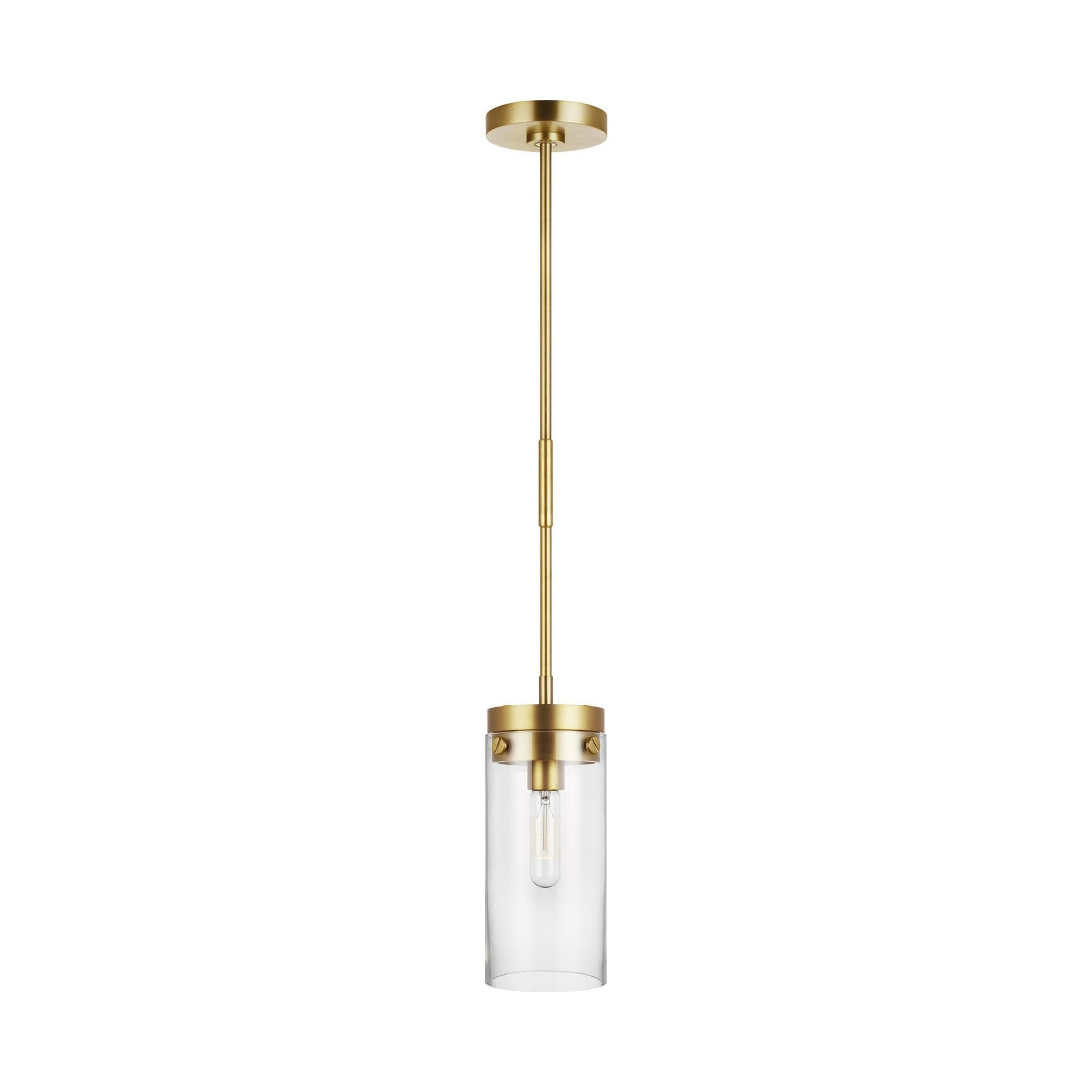 Chapman & Myers Garrett Medium Cylinder Pendant in Burnished Brass