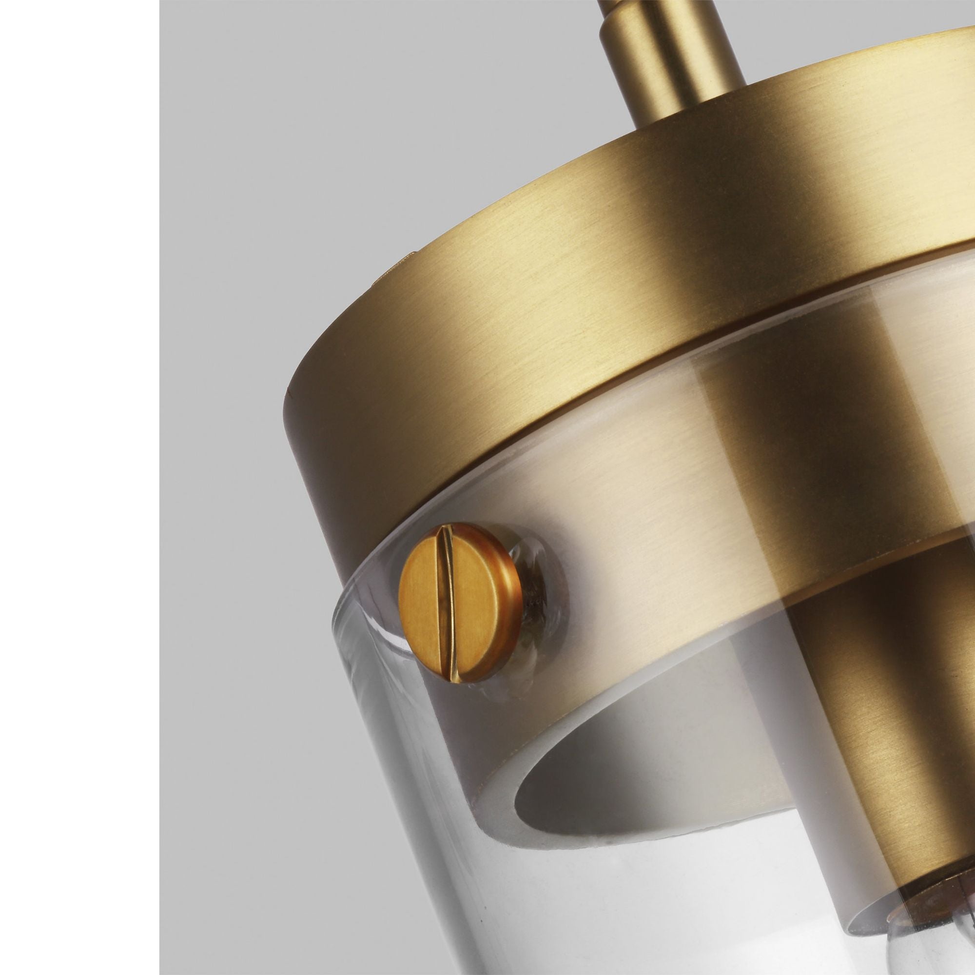 Chapman & Myers Garrett Medium Cylinder Pendant in Burnished Brass