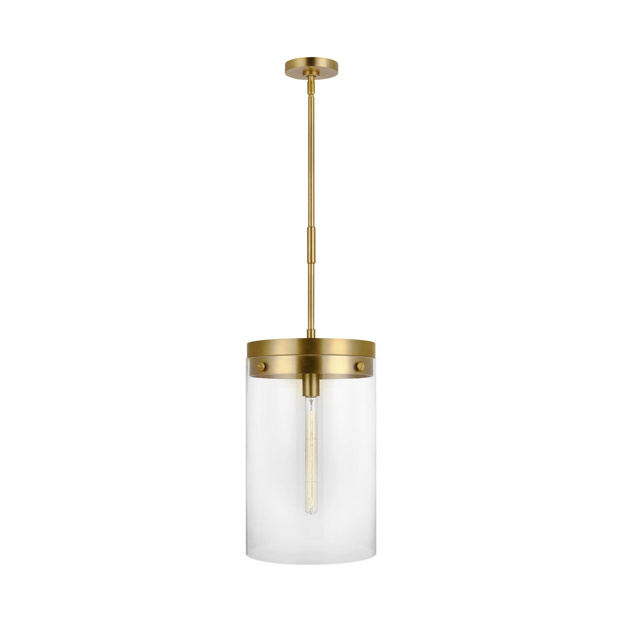 Chapman & Myers Garrett Large Cylinder Pendant in Burnished Brass