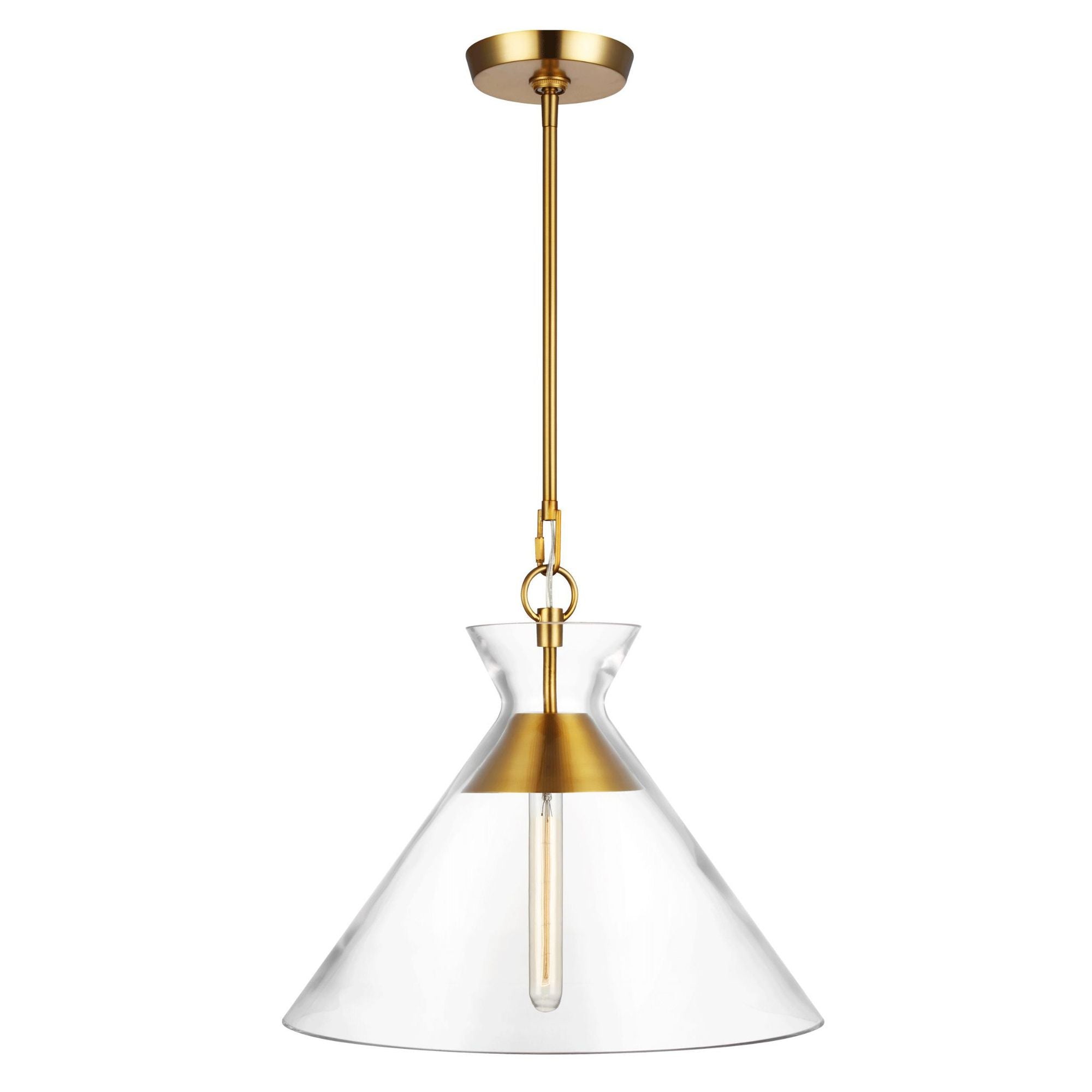 Chapman & Myers Atlantic Wide Pendant in Burnished Brass