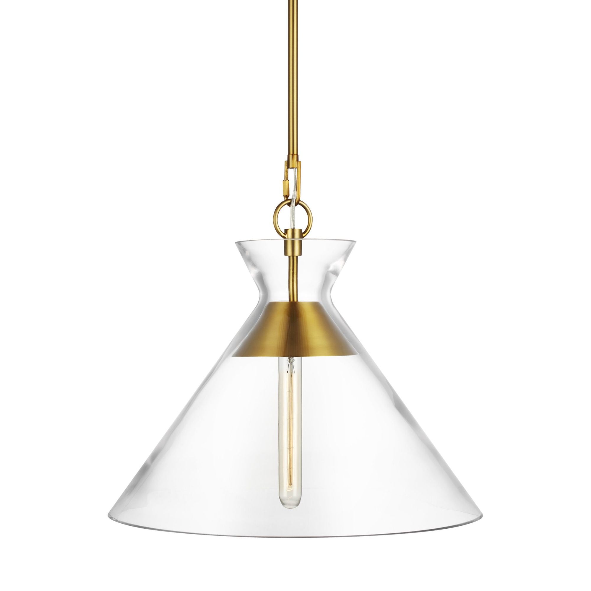 Chapman & Myers Atlantic Wide Pendant in Burnished Brass
