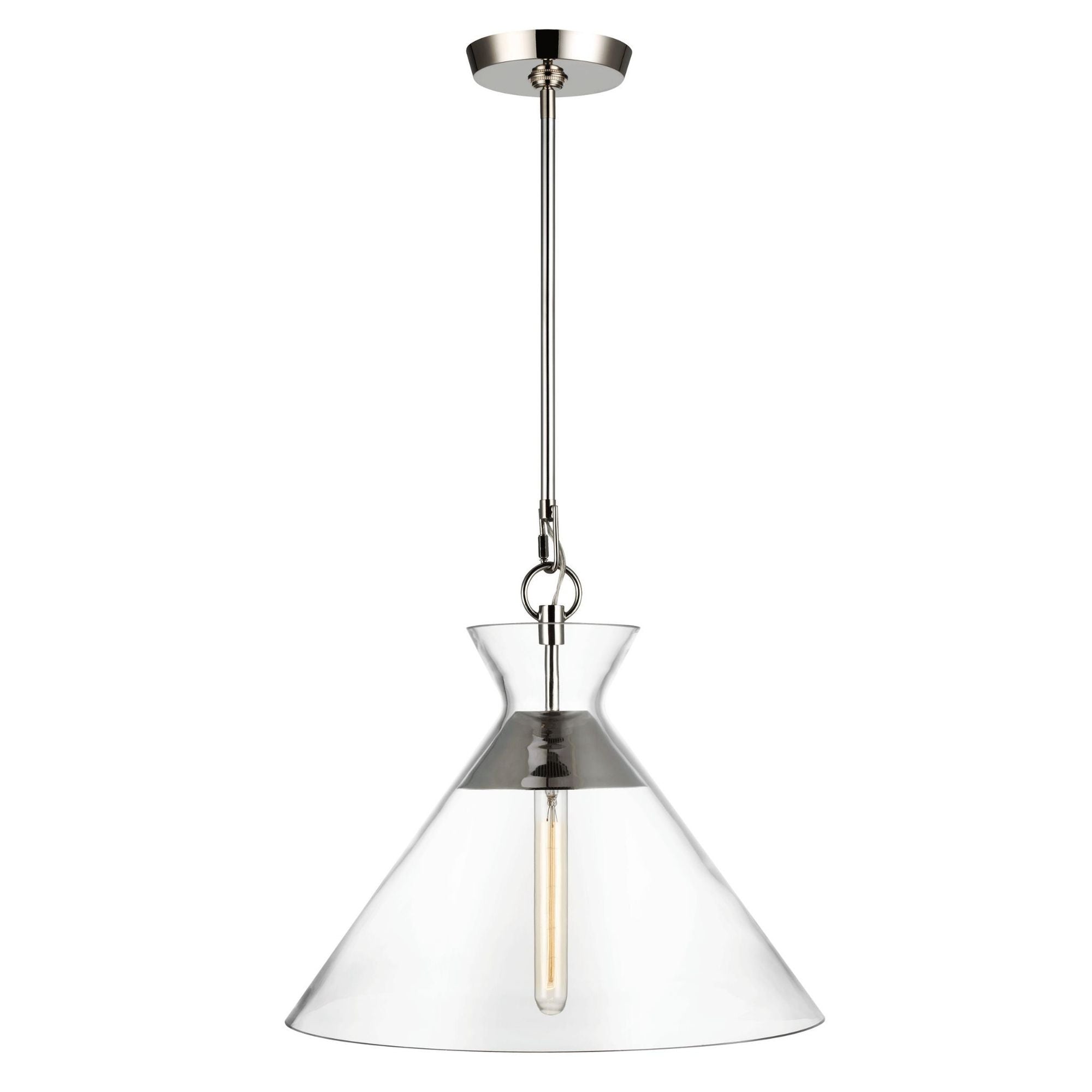 Chapman & Myers Atlantic Wide Pendant in Polished Nickel