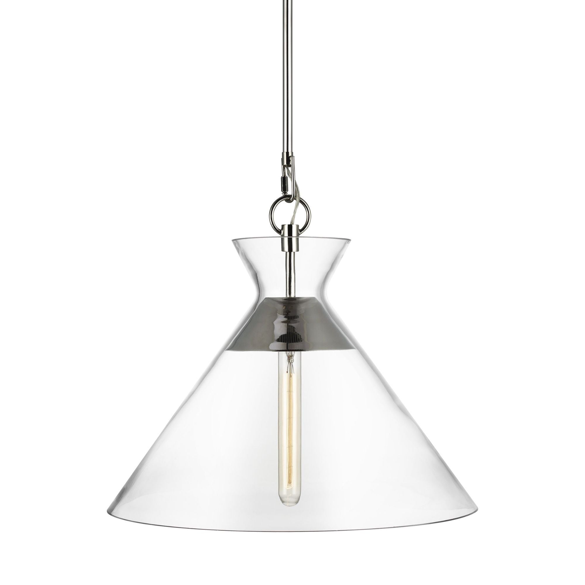 Chapman & Myers Atlantic Wide Pendant in Polished Nickel