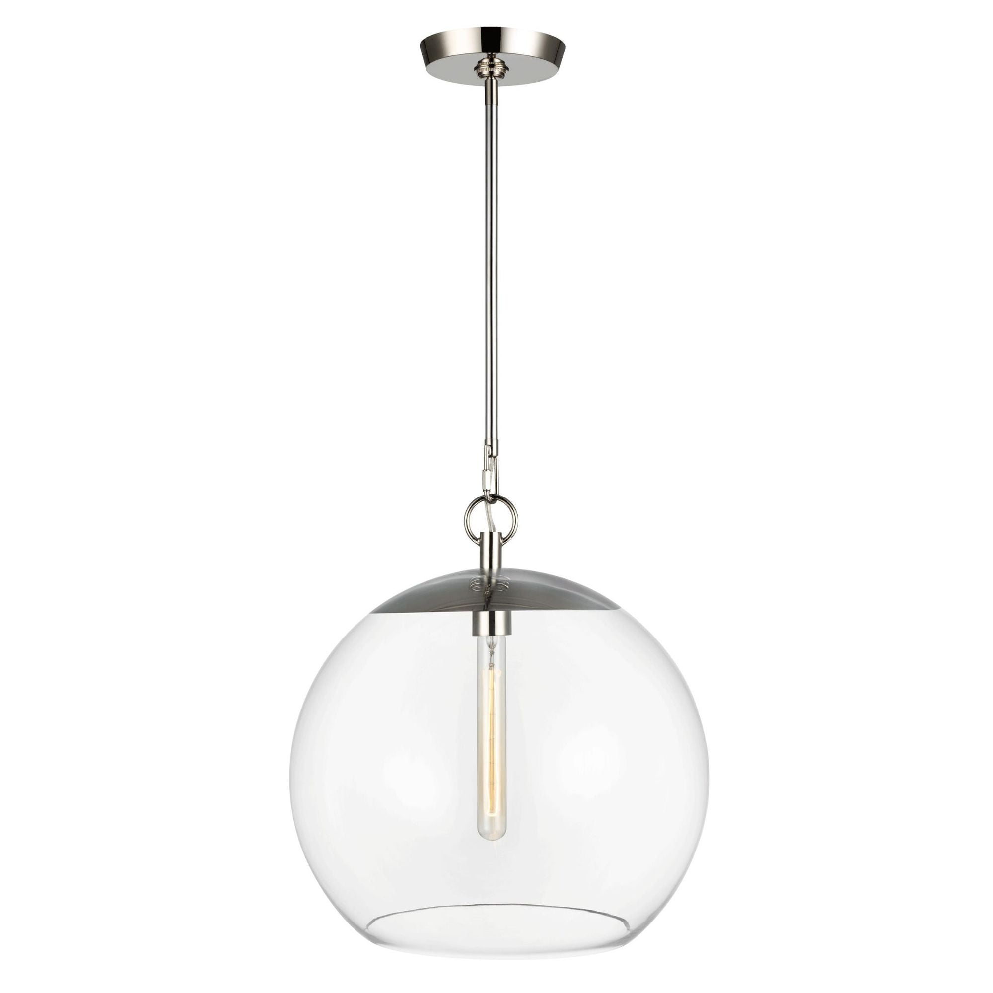 Chapman & Myers Atlantic Round Pendant in Polished Nickel