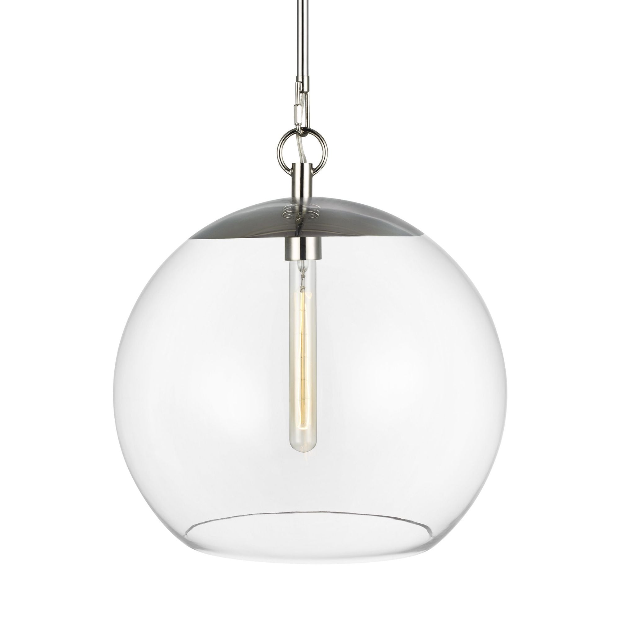 Chapman & Myers Atlantic Round Pendant in Polished Nickel
