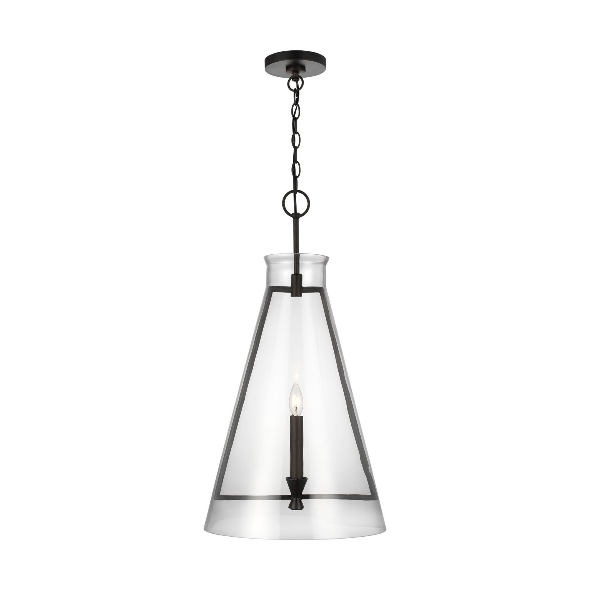 Chapman & Myers Keystone Large Pendant in Aged Iron