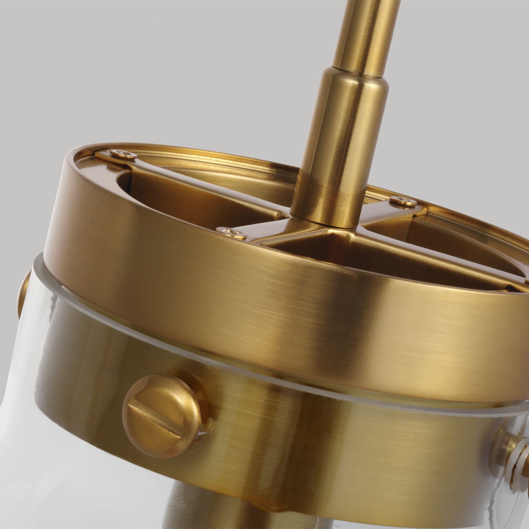 Chapman & Myers Garrett Wide Pendant in Burnished Brass