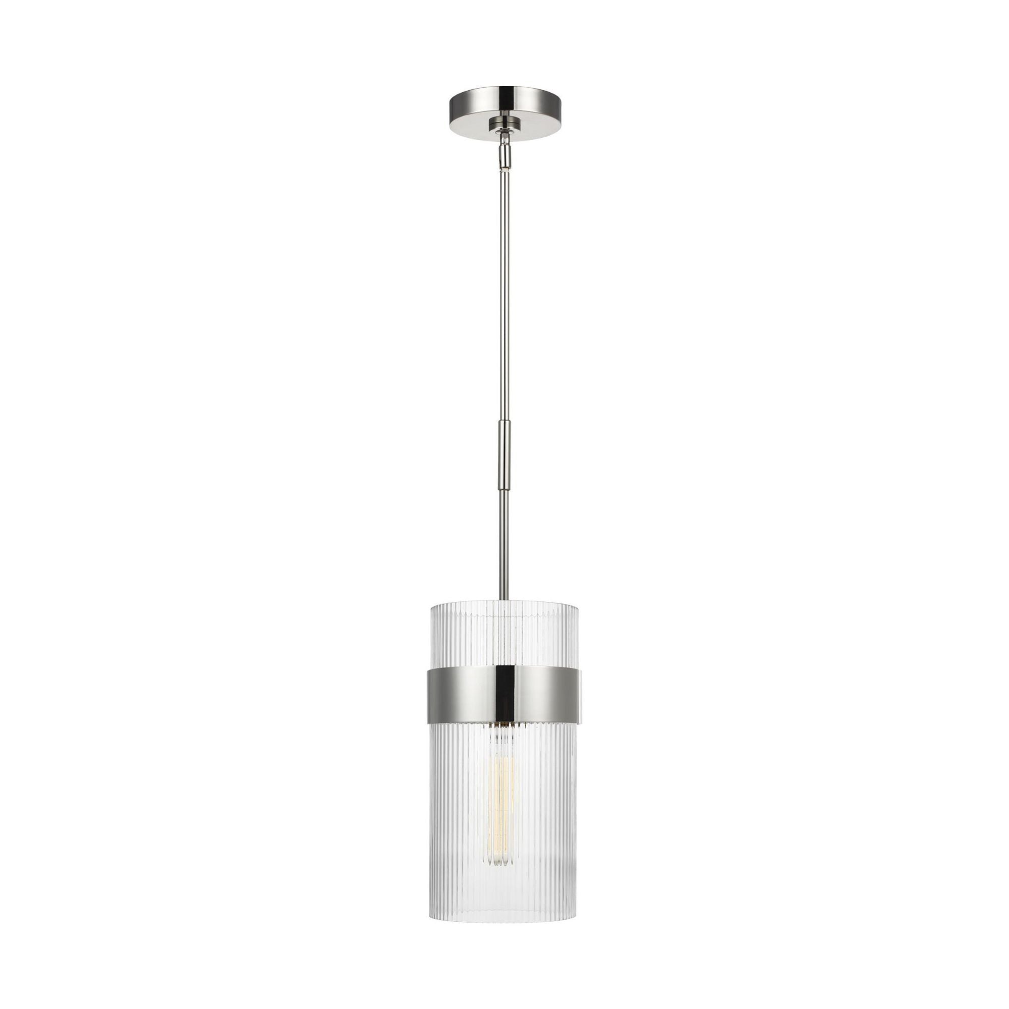 Chapman & Myers Geneva Large Pendant in Polished Nickel