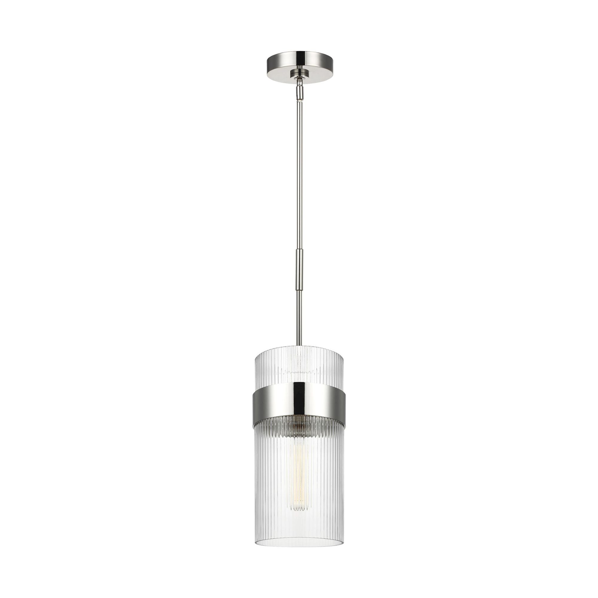 Chapman & Myers Geneva Large Pendant in Polished Nickel