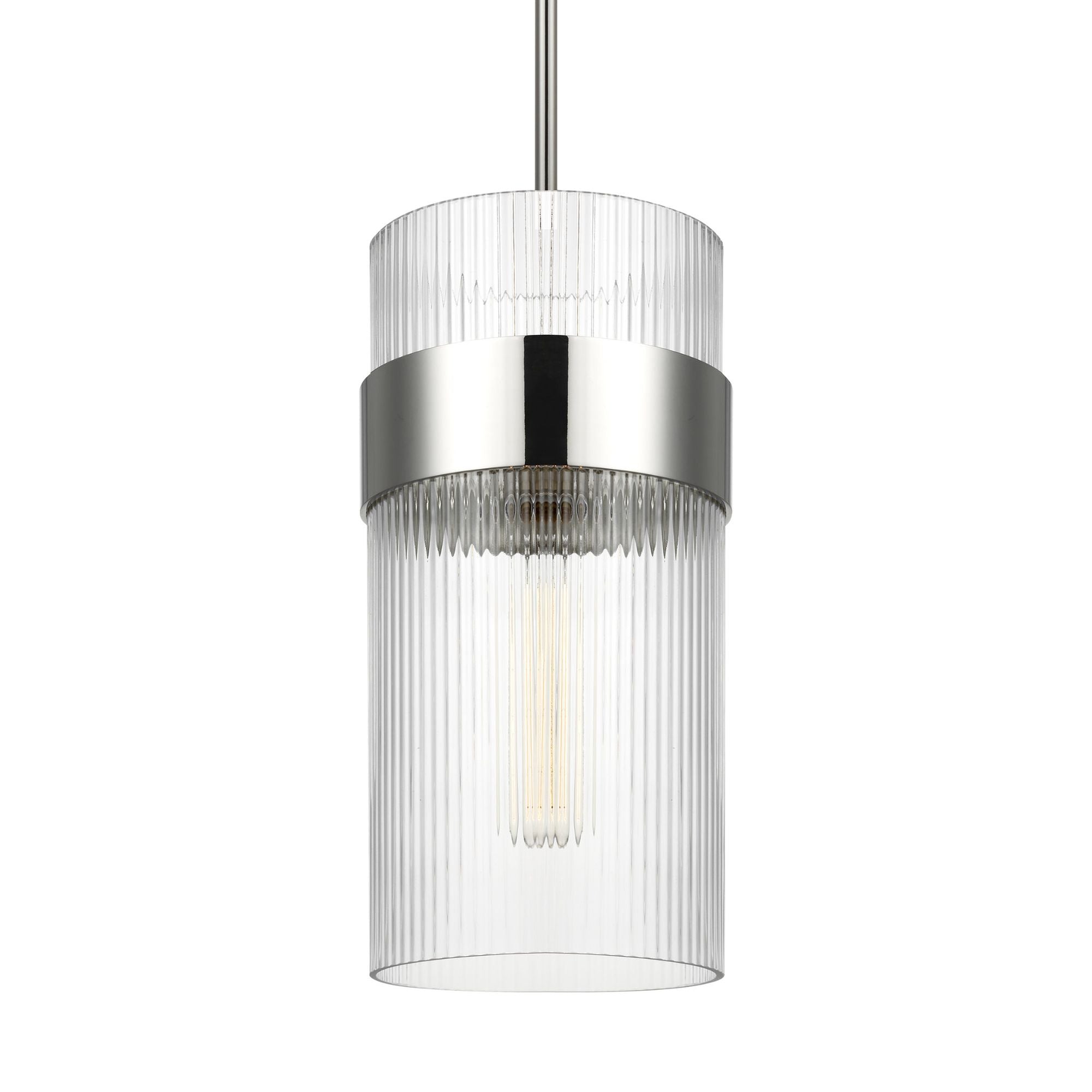 Chapman & Myers Geneva Large Pendant in Polished Nickel