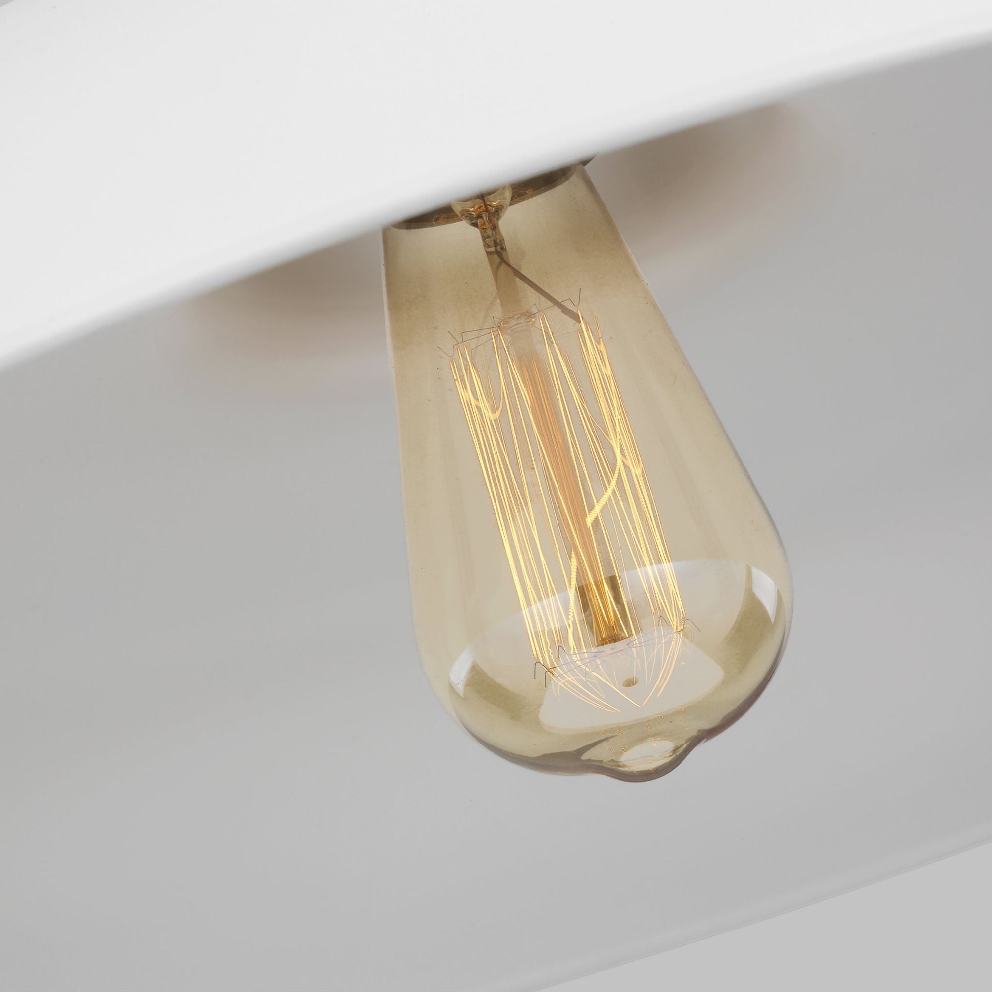 Chapman & Myers Wellfleet Medium Wide Pendant in Matte White and Burnished Brass