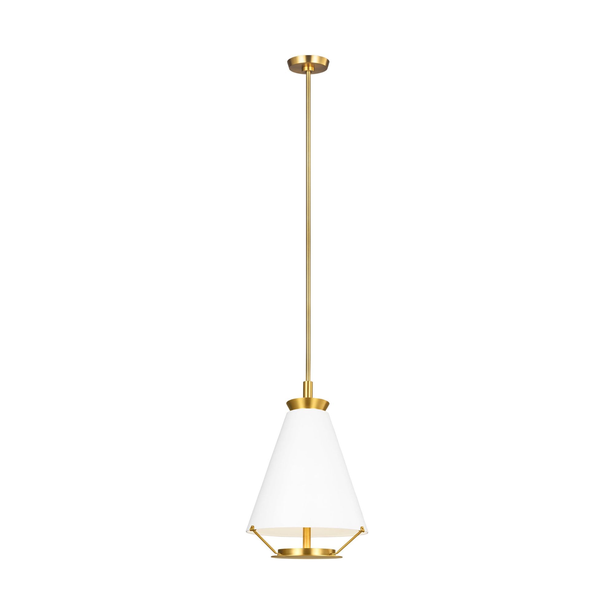 Chapman & Myers Ultra Light Tall Pendant in Burnished Brass