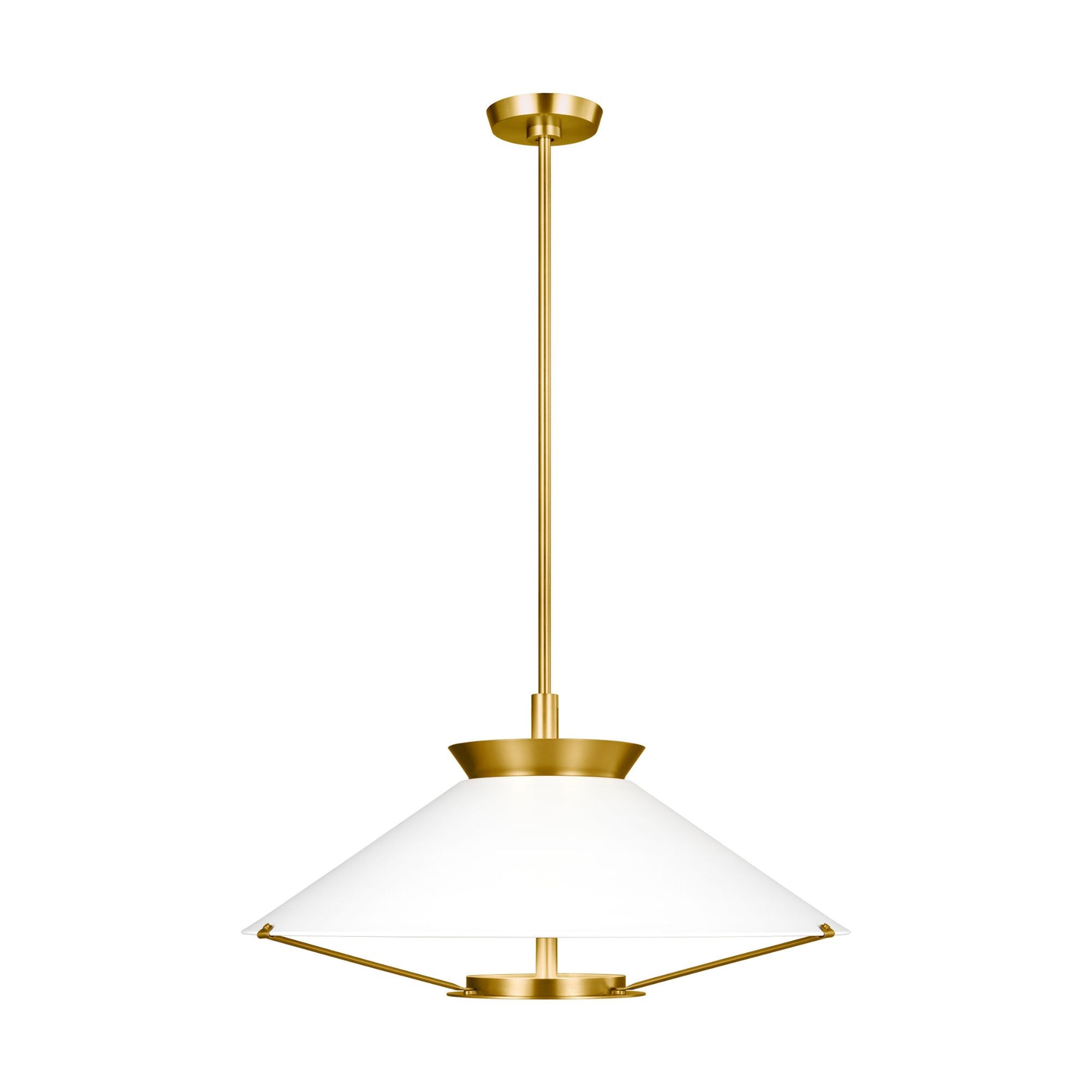Chapman & Myers Ultra Light Wide Pendant in Burnished Brass