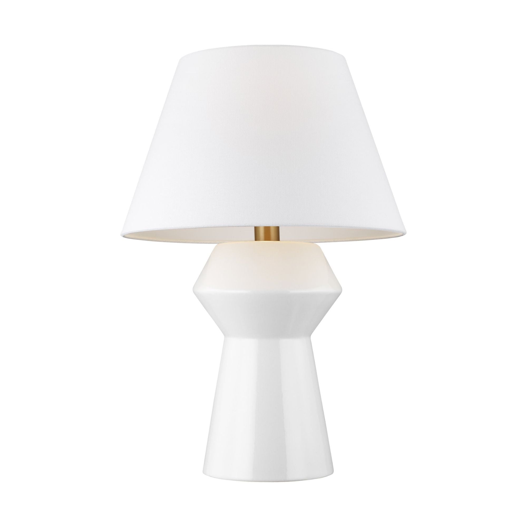 Chapman & Myers Abaco Inverted Table Lamp in Arctic White