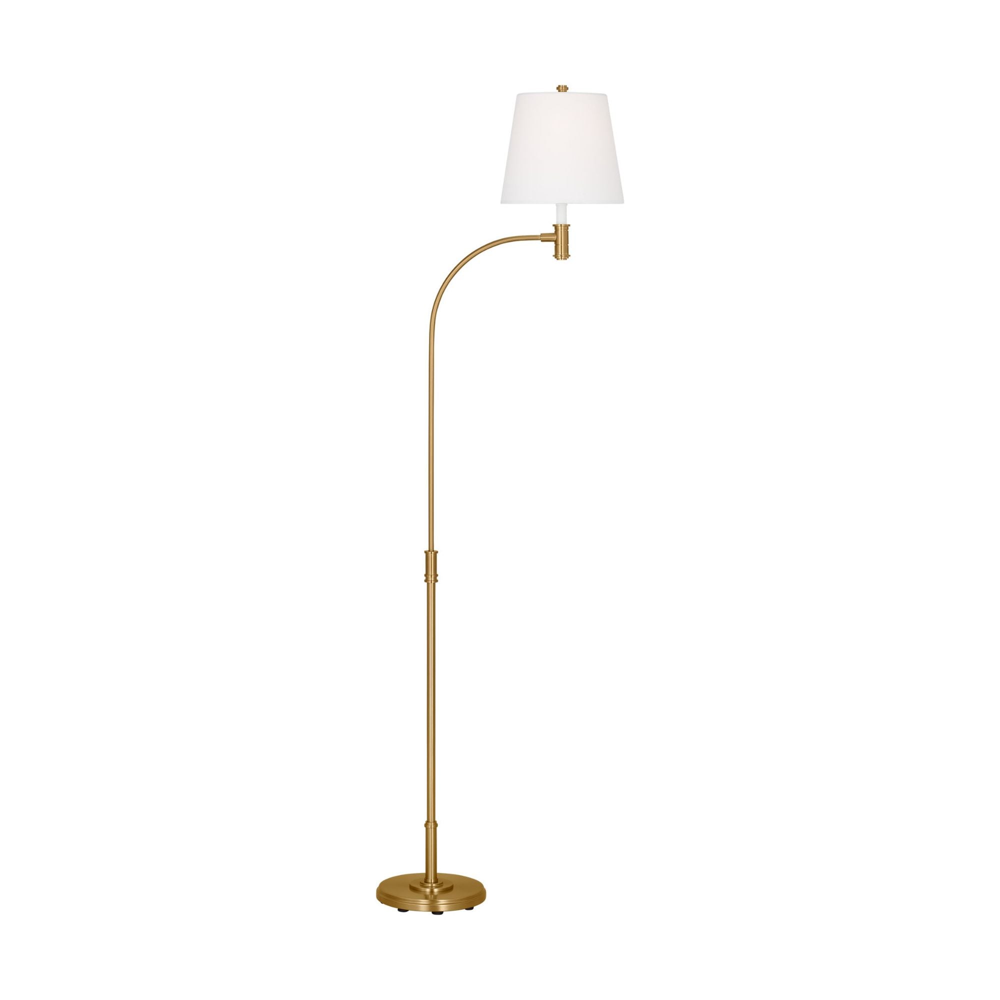Chapman & Myers Belmont Extra Large Task Floor Lamp in Burnished Brass
