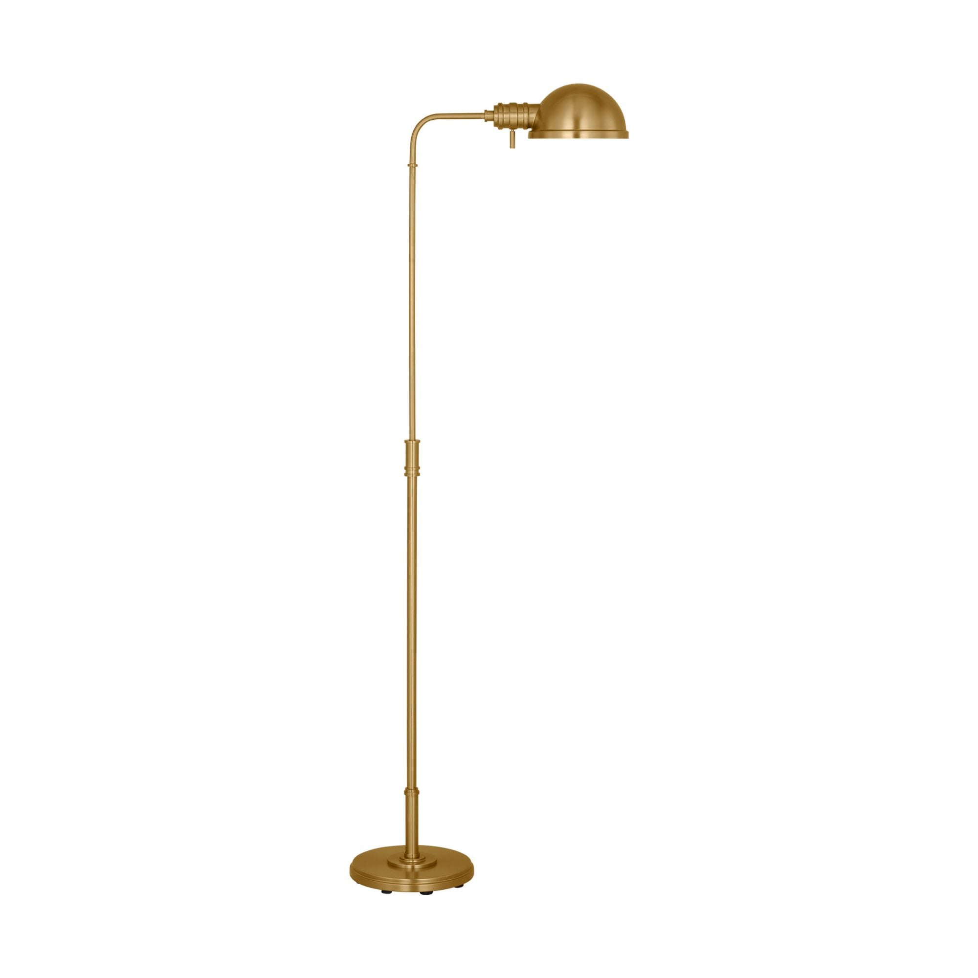 Chapman & Myers Belmont Large Task Floor Lamp in Burnished Brass