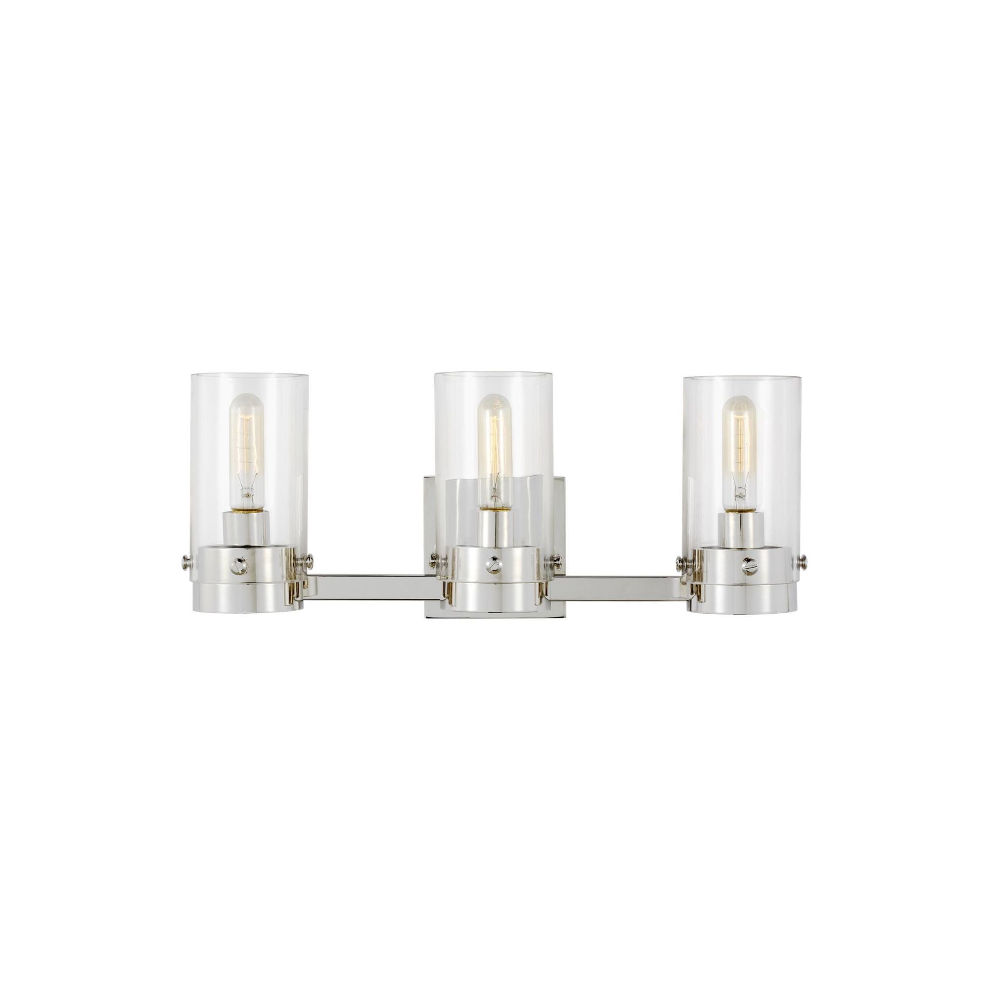Chapman & Myers Garrett 3 - Light Vanity in Polished Nickel