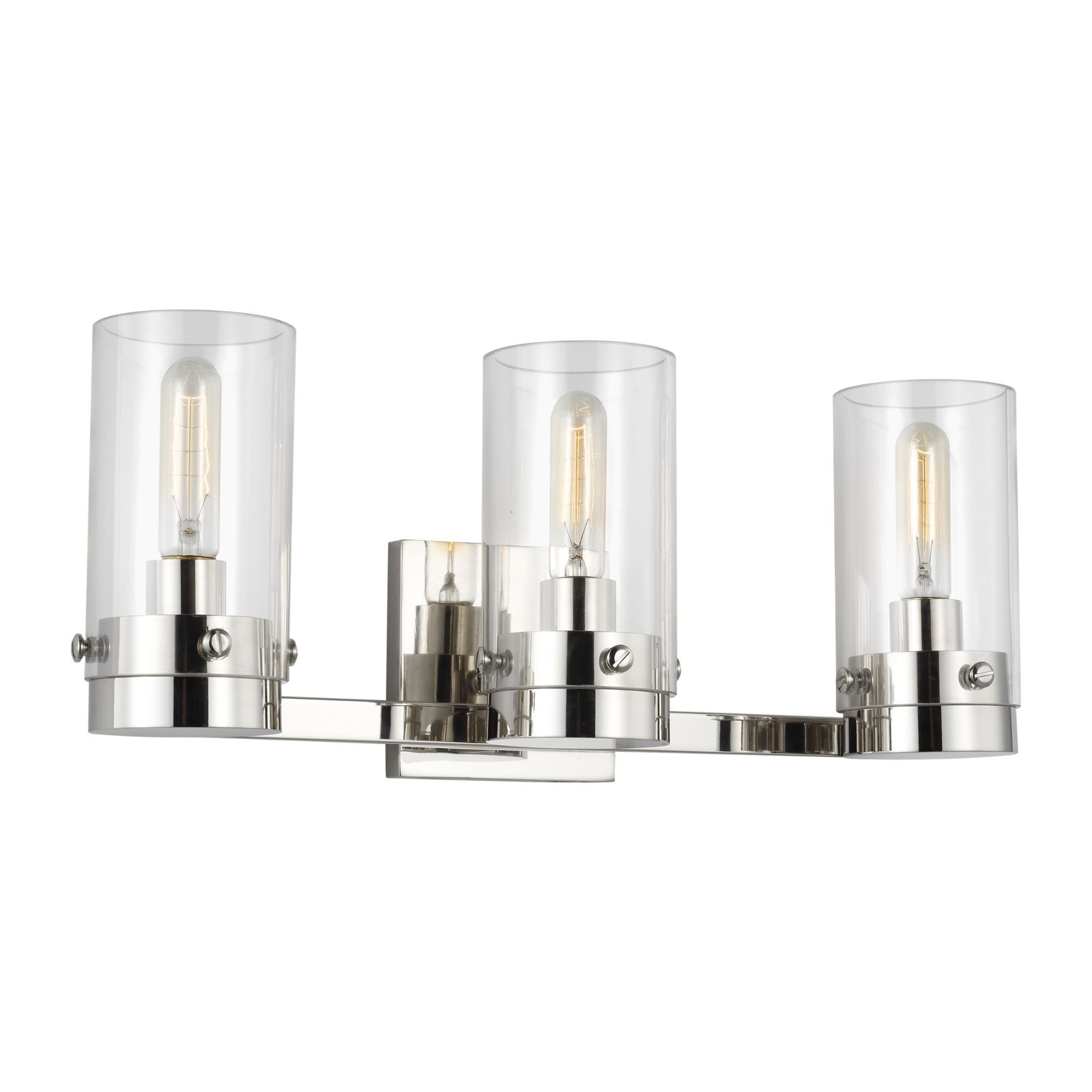 Chapman & Myers Garrett 3 - Light Vanity in Polished Nickel