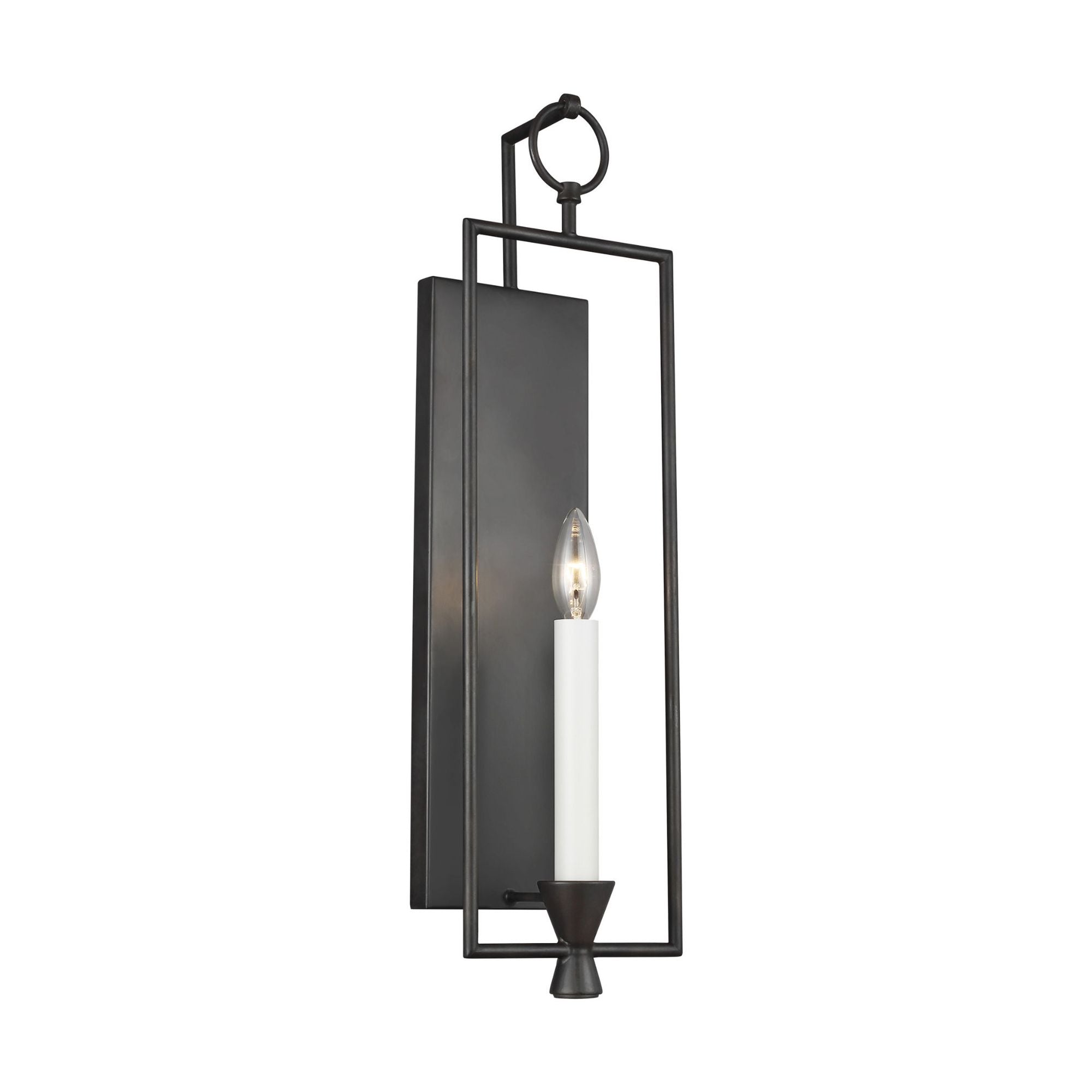 Chapman & Myers Keystone Sconce in Aged Iron
