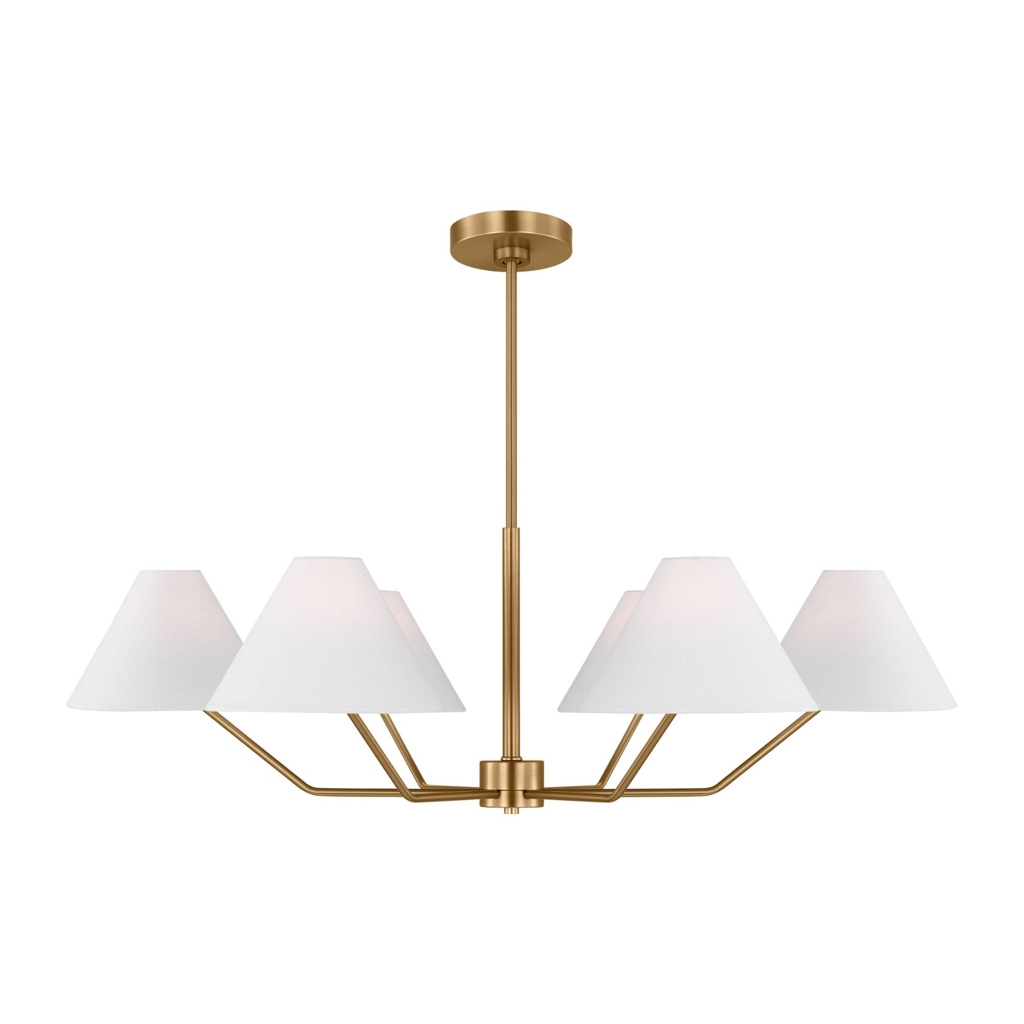 Drew & Jonathan Burke Large Chandelier in Satin Brass