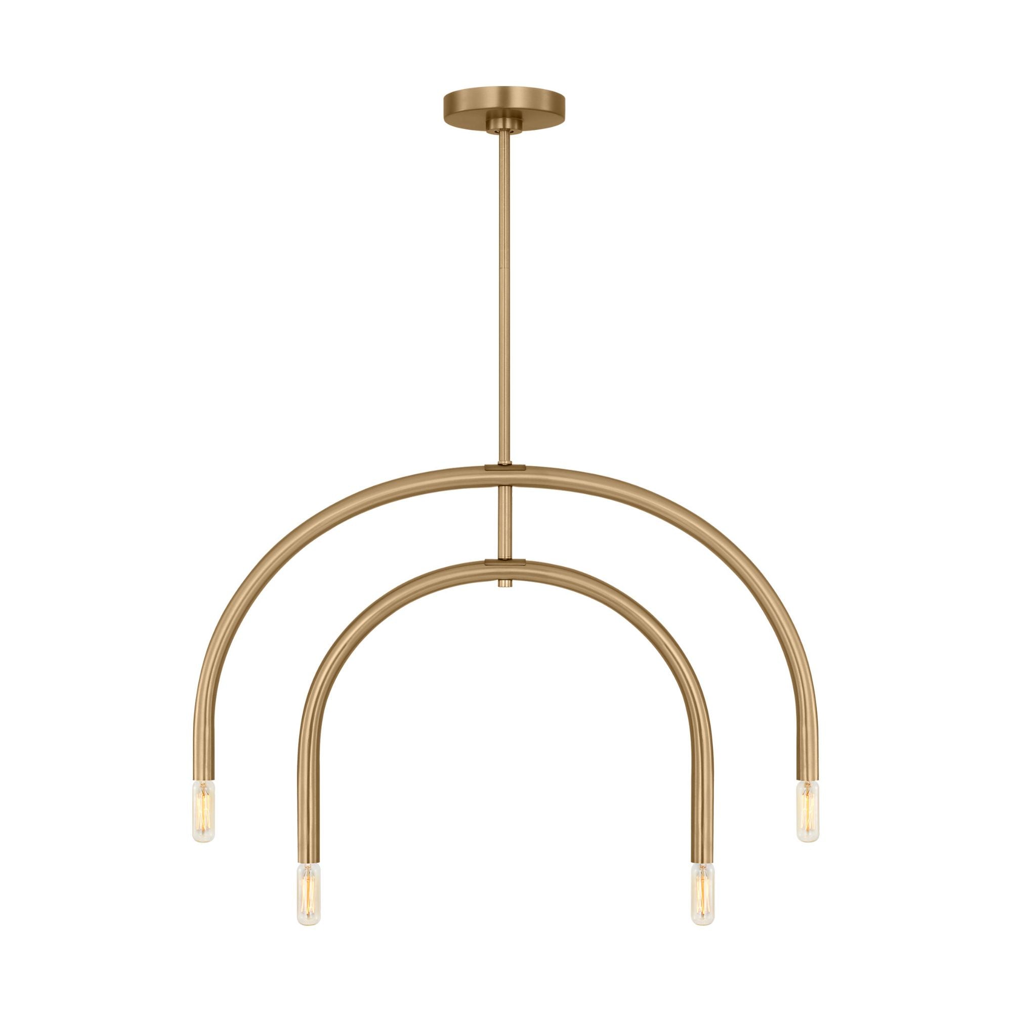 Drew & Jonathan Hadden Small Chandelier in Satin Brass