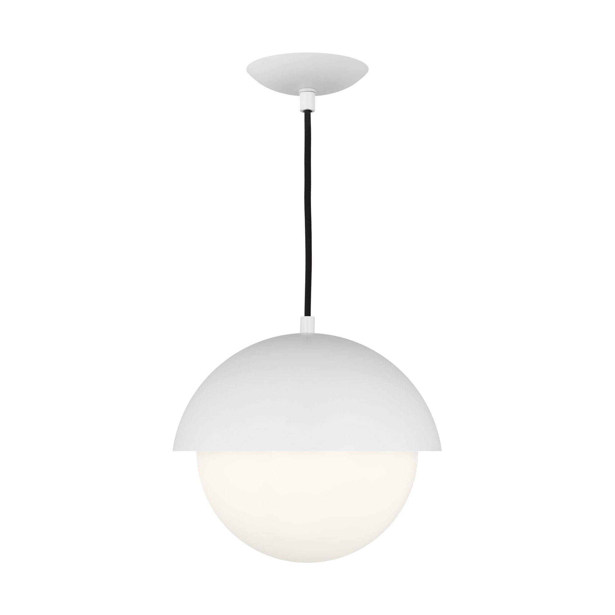Drew & Jonathan Hyde Medium Pendant in Matte White