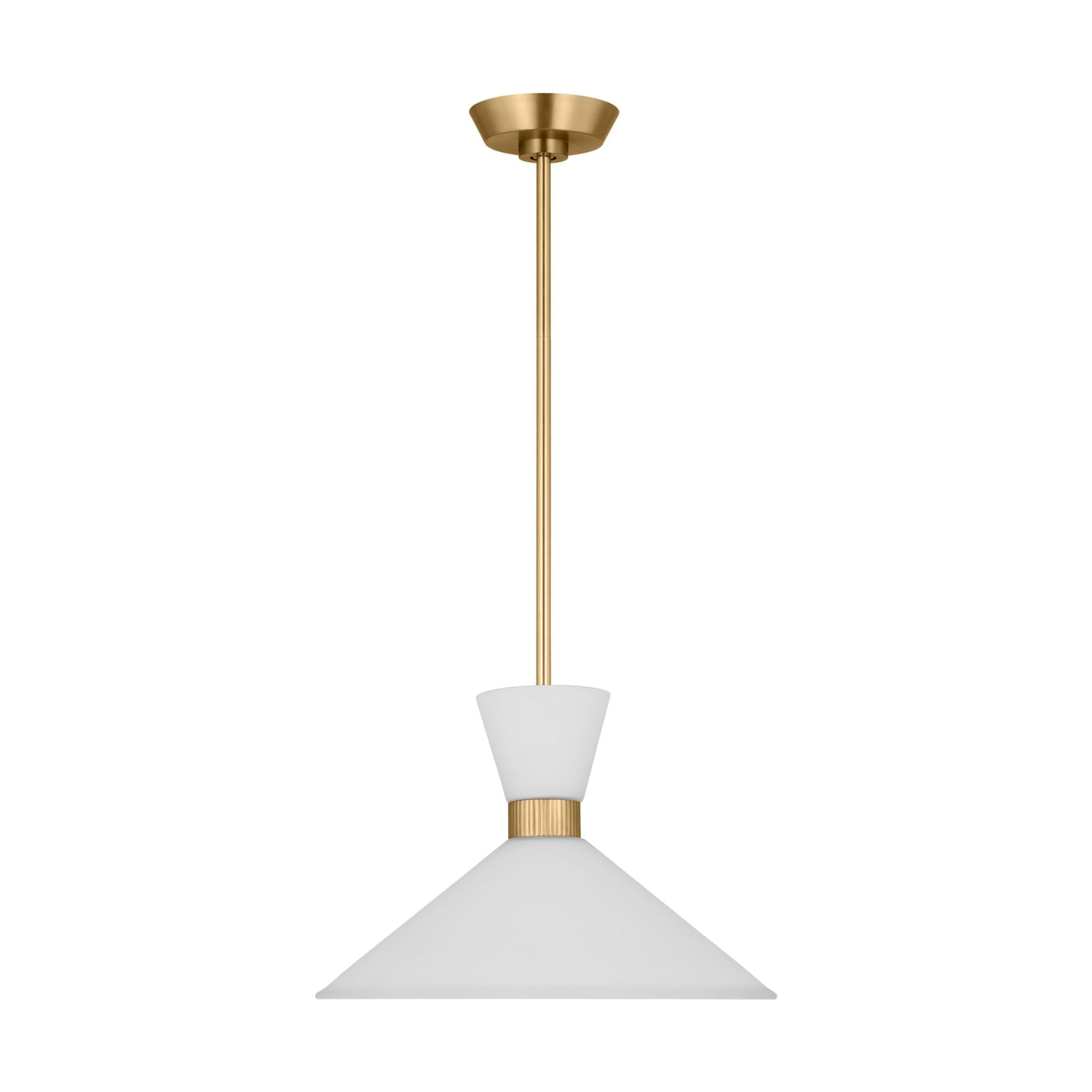 Drew & Jonathan Belcarra Medium Pendant in Satin Brass