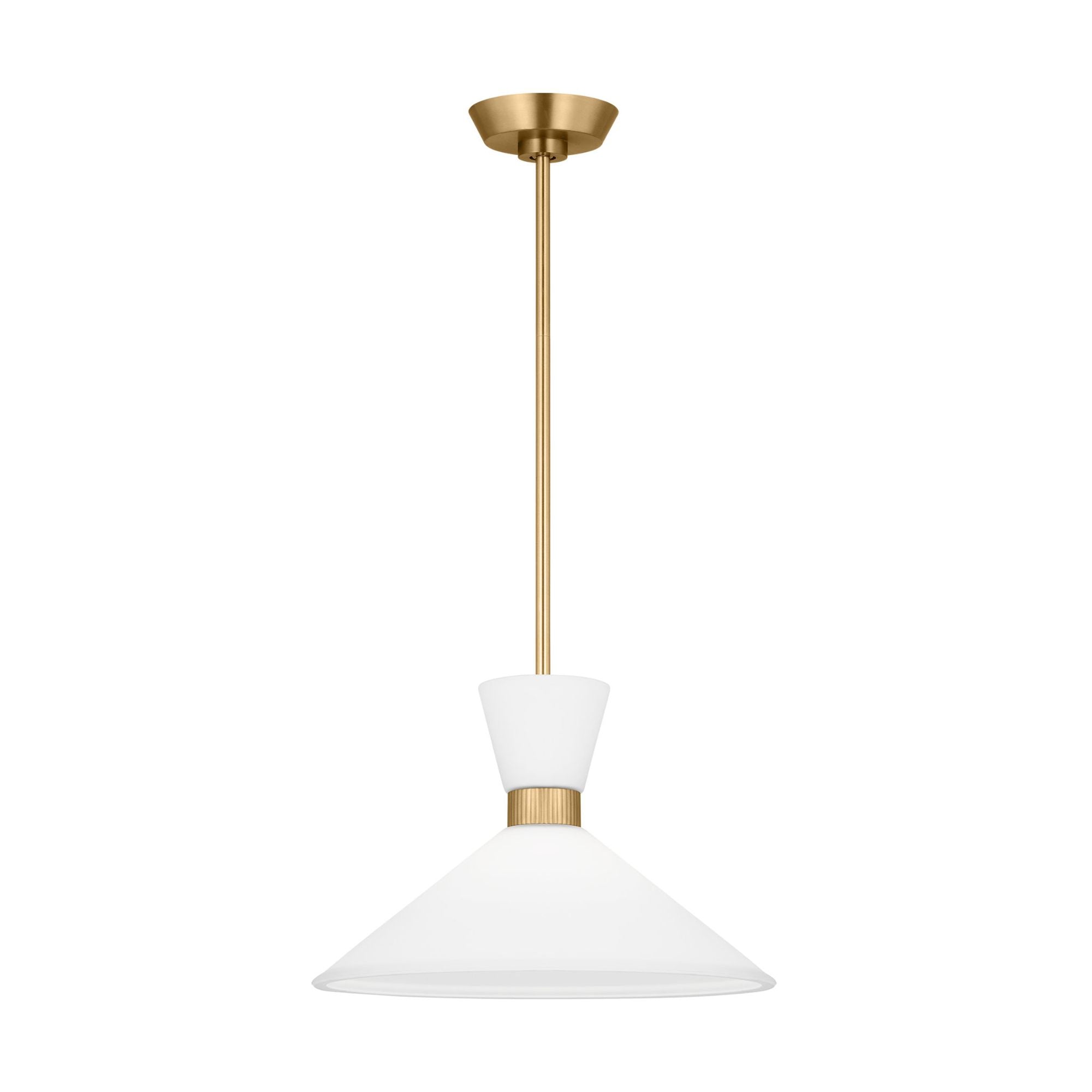 Drew & Jonathan Belcarra Medium Pendant in Satin Brass