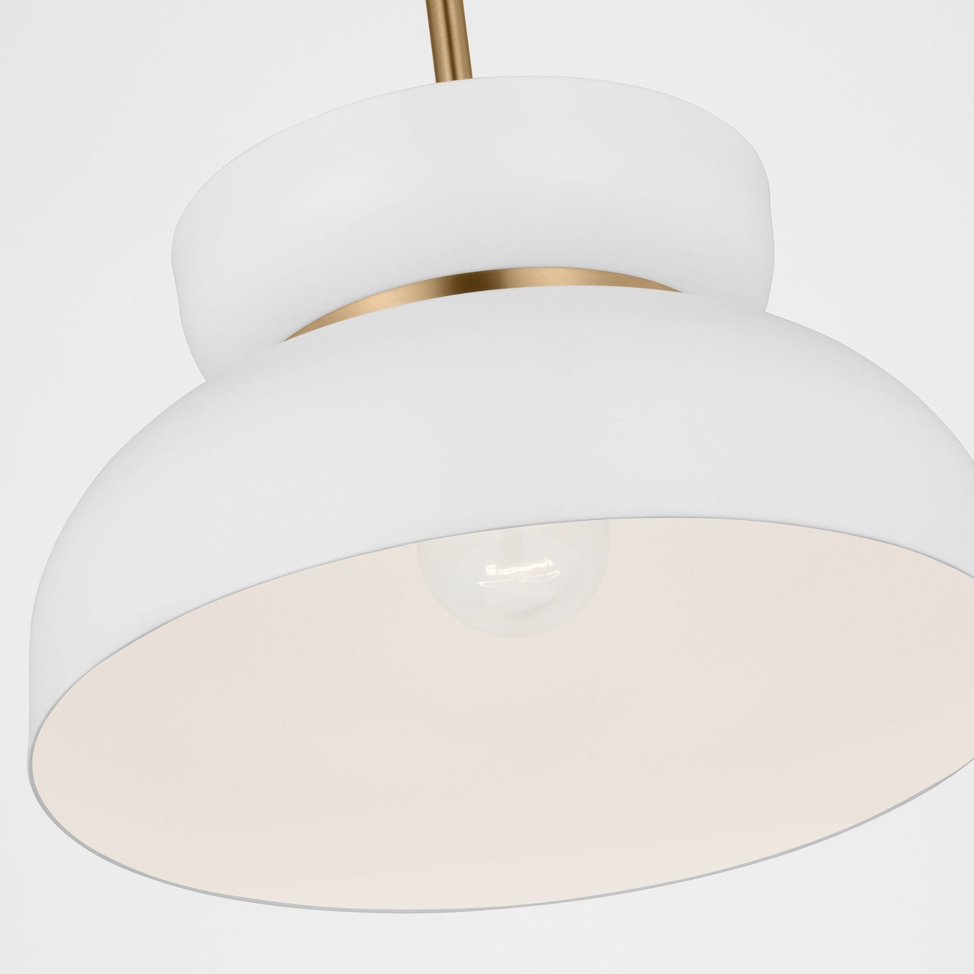 Drew & Jonathan Pemberton Medium Pendant in Matte White